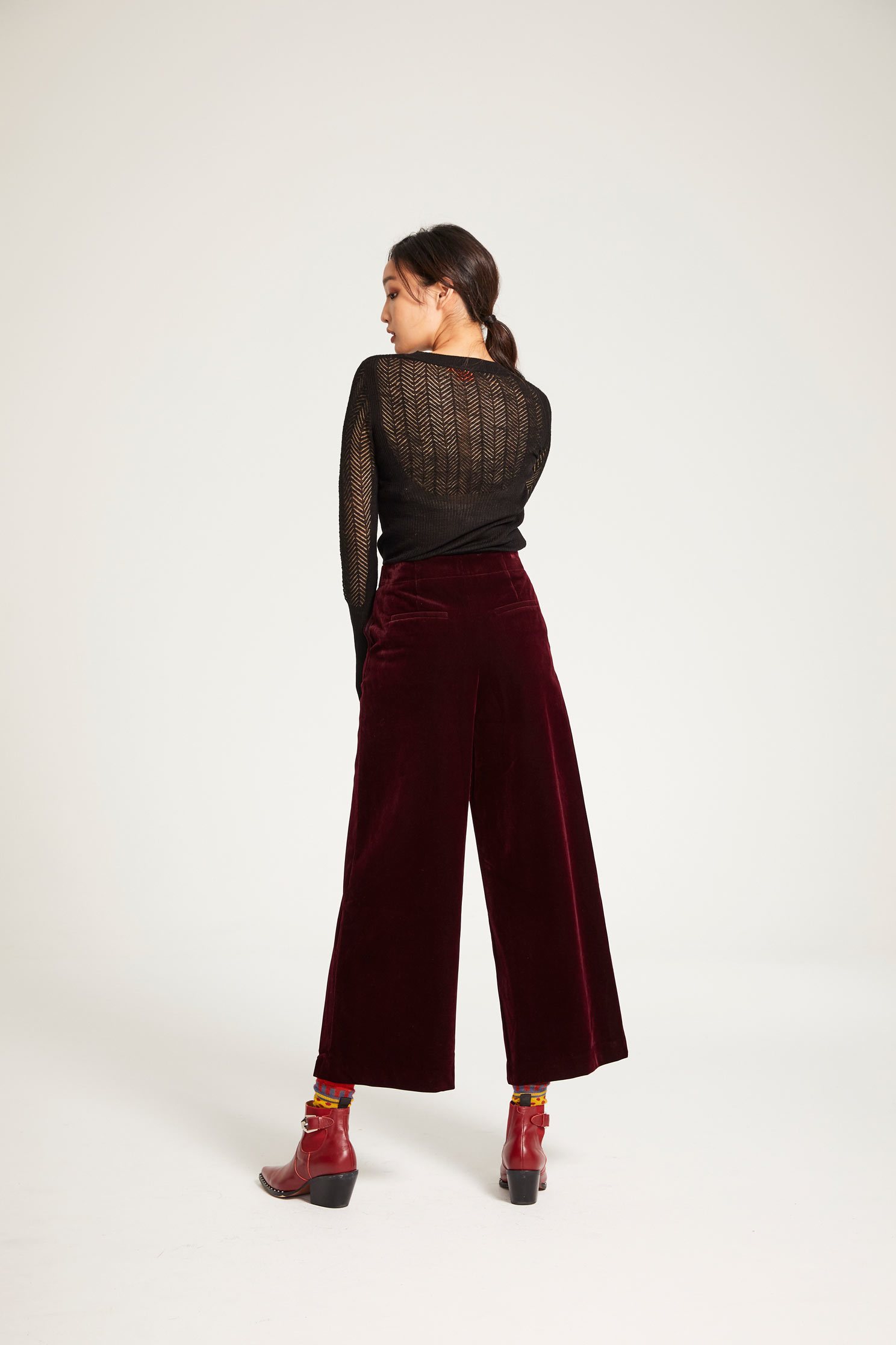 Wide tube trousers,Culottes Pants,Fantasy purple,Pants,長褲