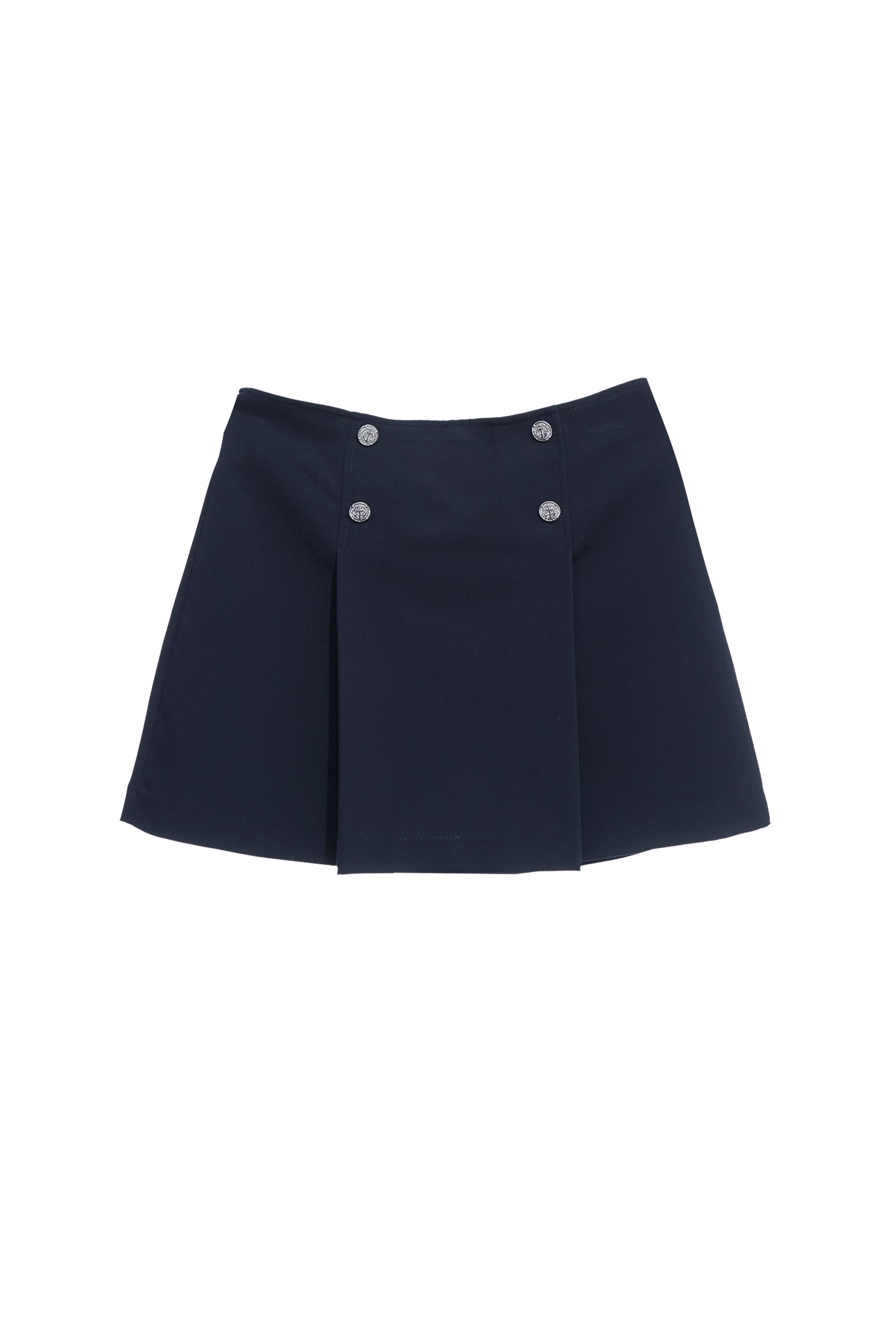 經典海軍藍摺飾短褲裙經典海軍藍摺飾短褲裙,春夏穿搭,褲子,褲裙