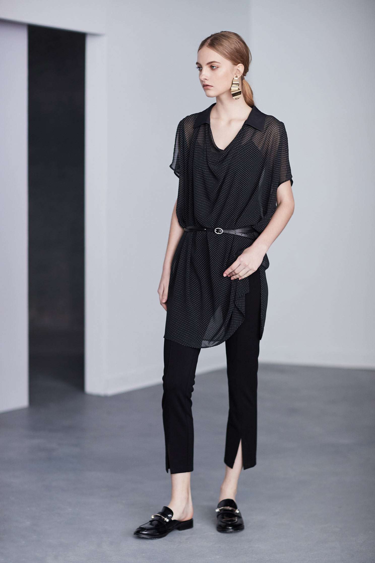 Basic slim classic trousers,Skinny pants,Pants,長褲,Thin pants,Black trousers