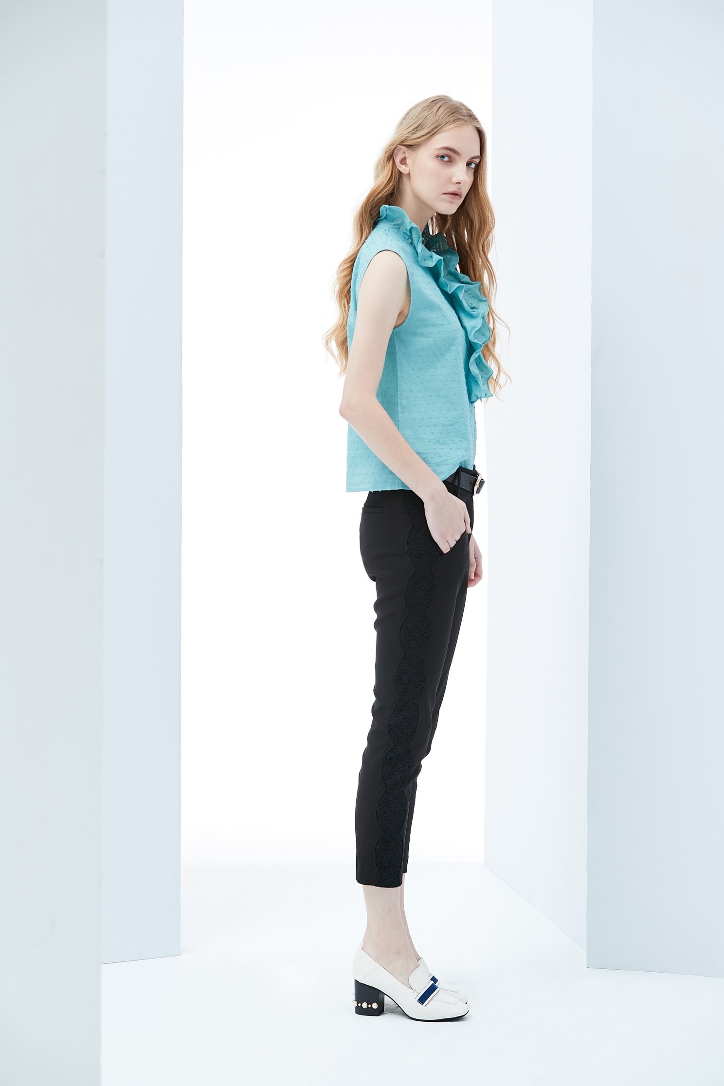 Slim fashion trousers,skinnypants,lace,pants,pants,thinpants,blacktrousers