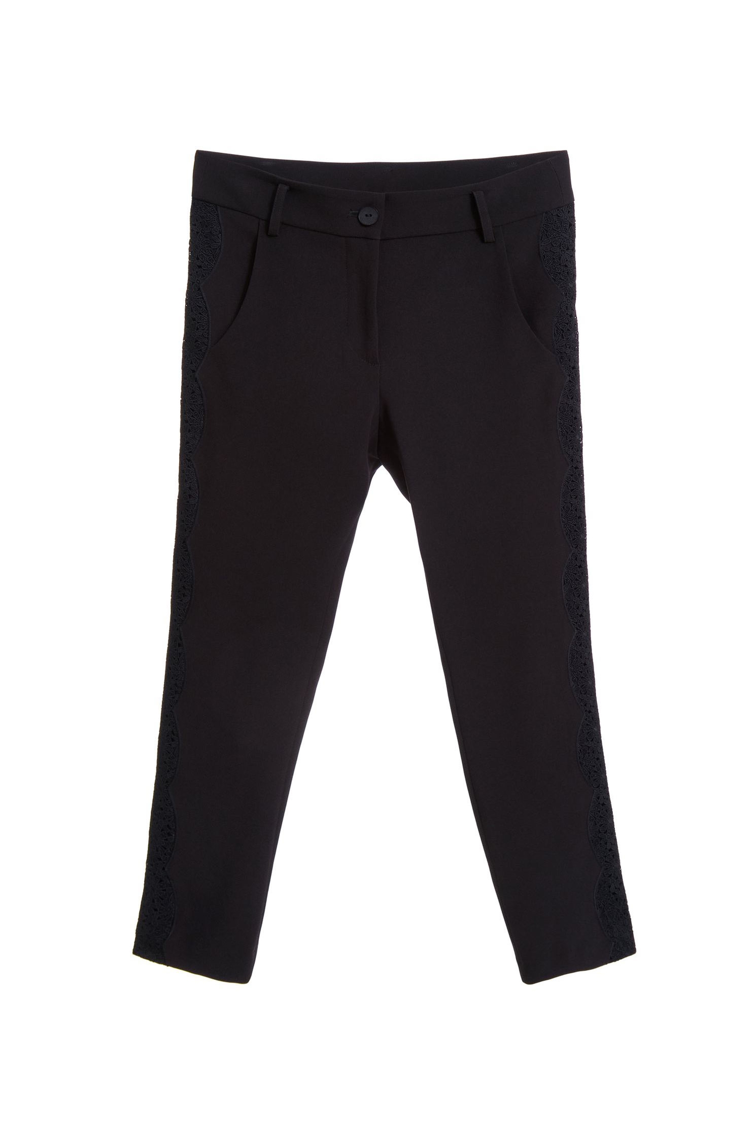 Slim fashion trousers,skinnypants,lace,pants,pants,thinpants,blacktrousers