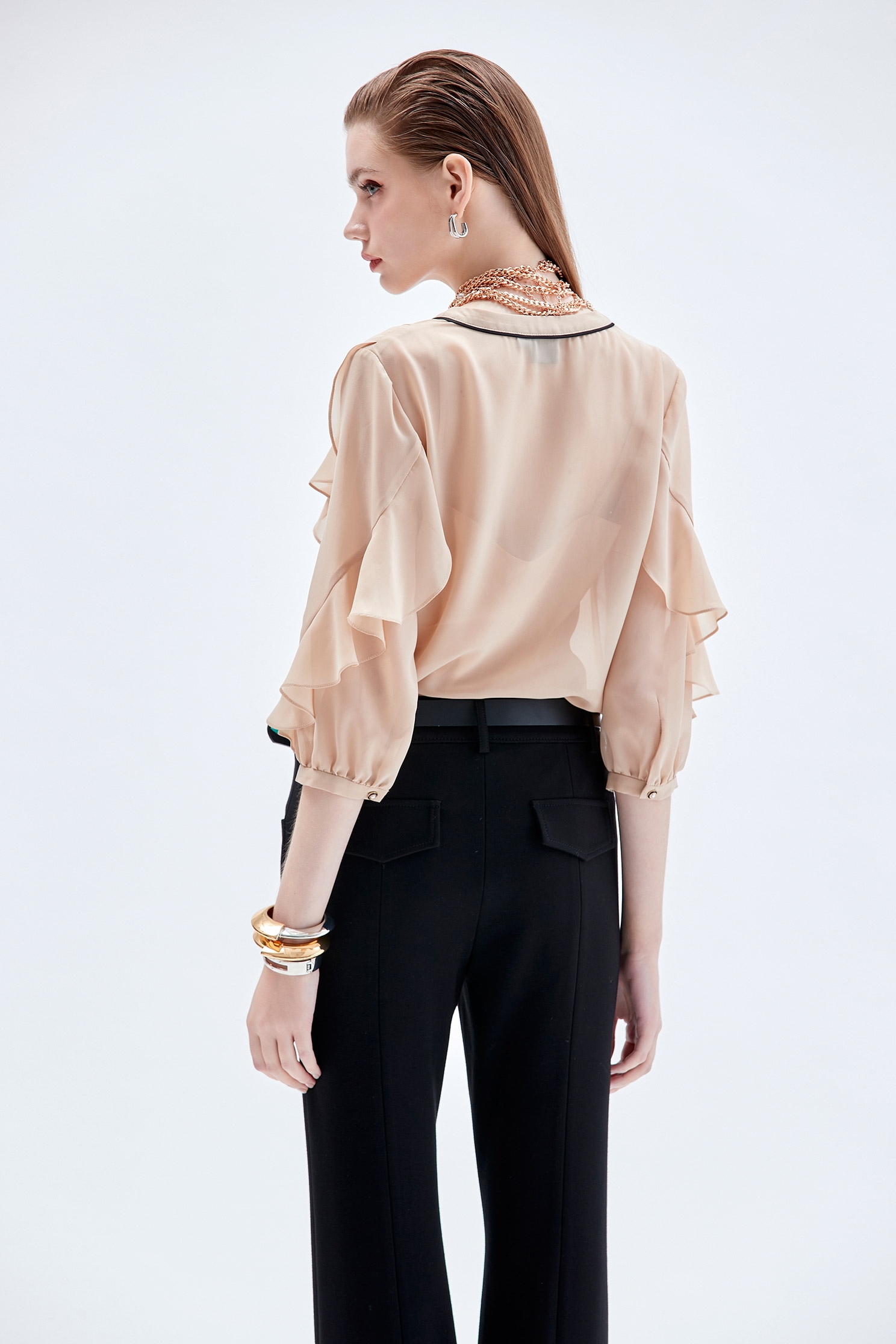 修身顯瘦極高喇叭長褲修身顯瘦極高喇叭長褲,寬褲,秋冬穿搭,褲子,黑色褲子