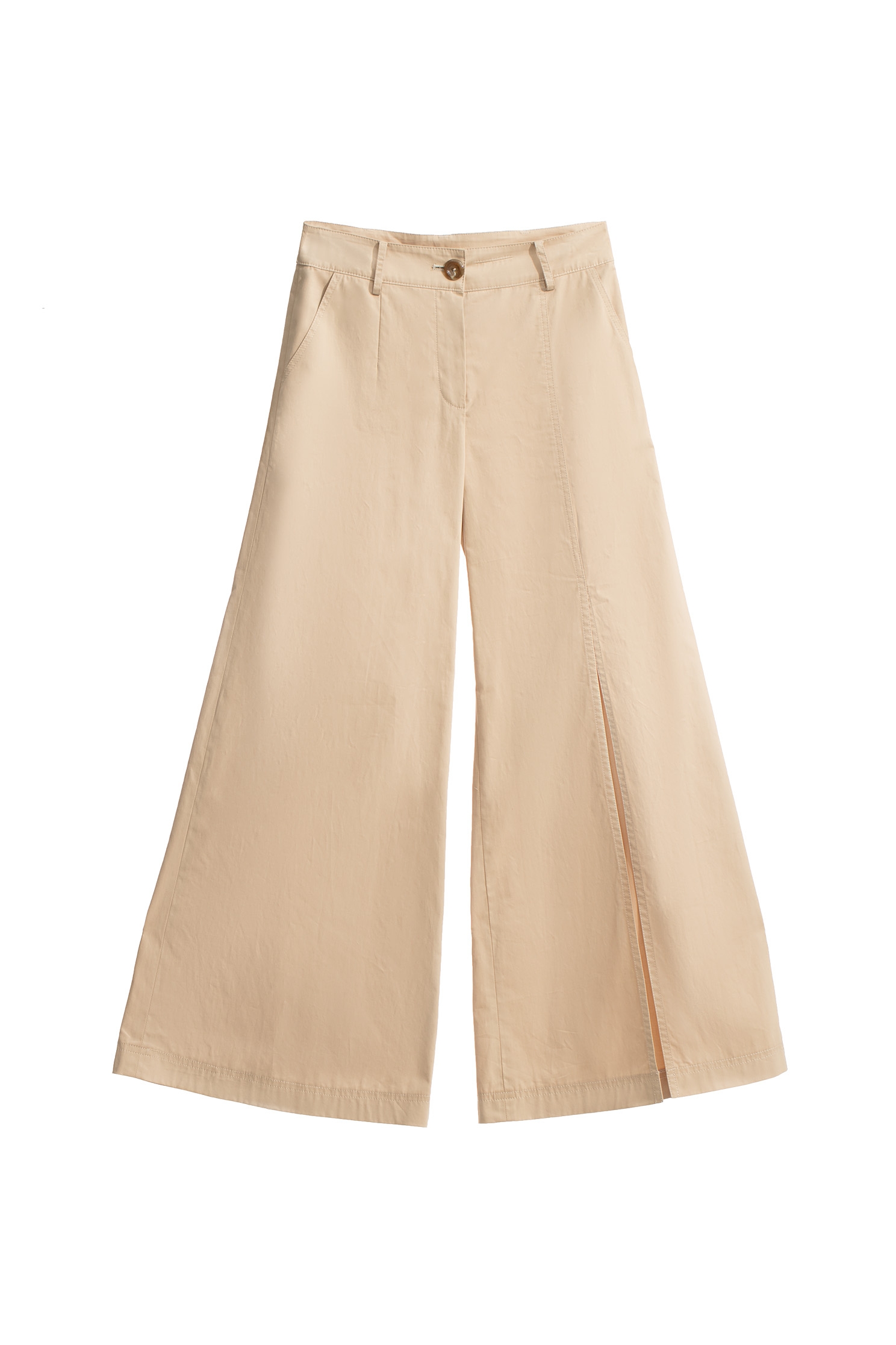 奶茶咖色單邊開衩長寬褲奶茶咖色單邊開衩長寬褲,上班OL穿搭,寬褲,秋冬穿搭,褲子