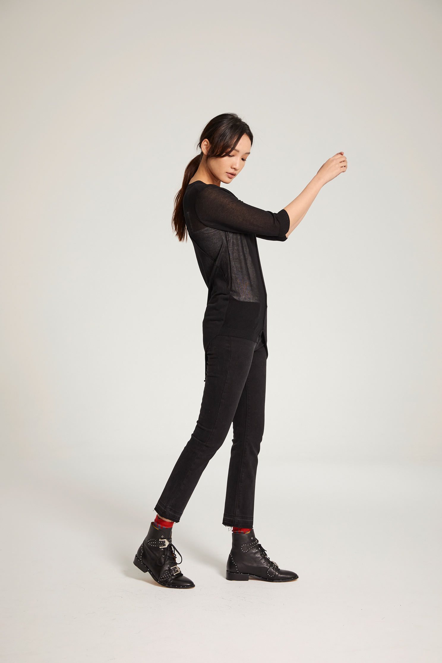 Mid-waist jeans,Tanning,cowboy,Jeans,Women's denim trousers,Fantasy purple,長褲,Thin pants,Black jeans,Black trousers