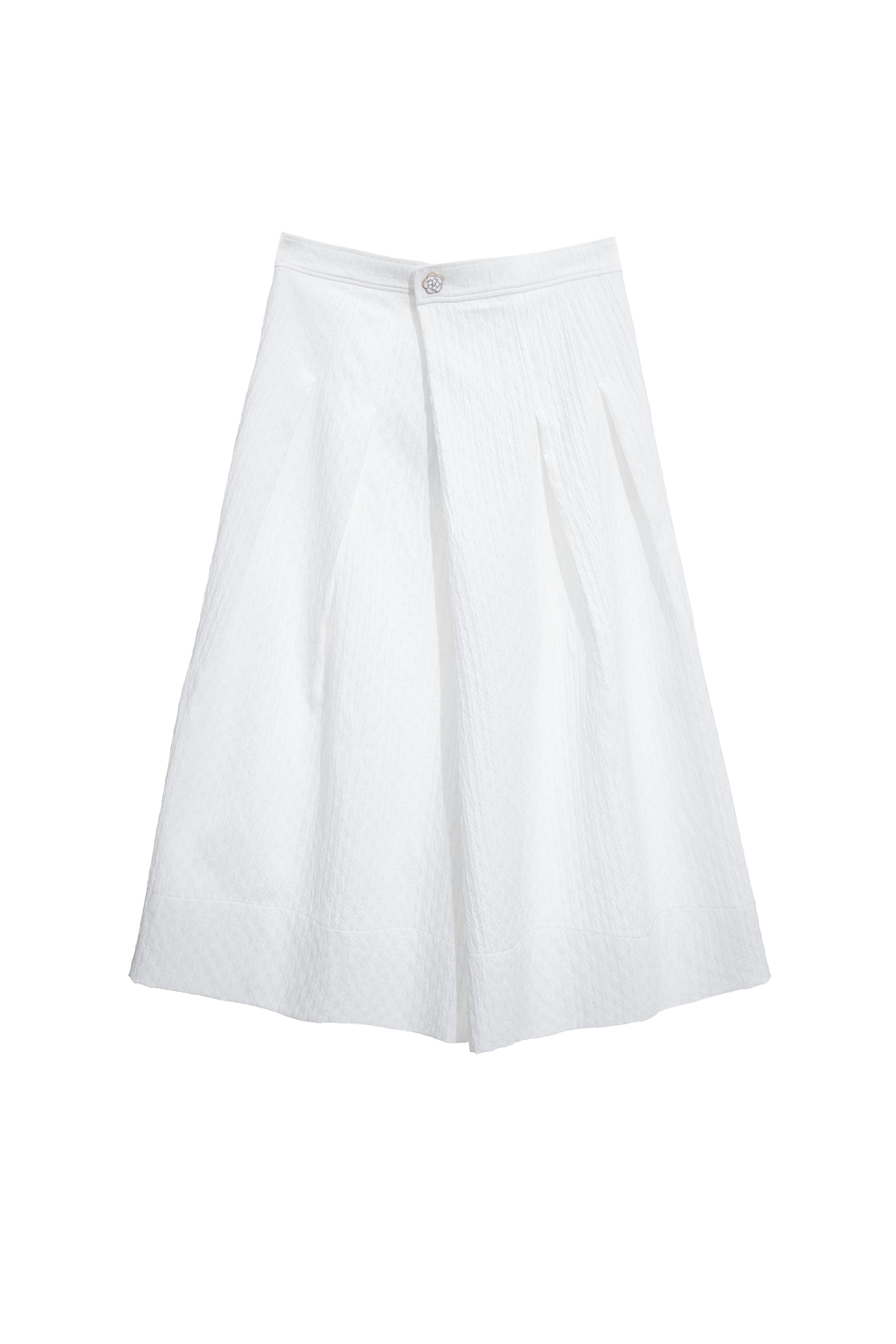 立體壓花寬腿七分褲立體壓花寬腿七分褲,寬褲,春夏穿搭,白色褲子,褲子