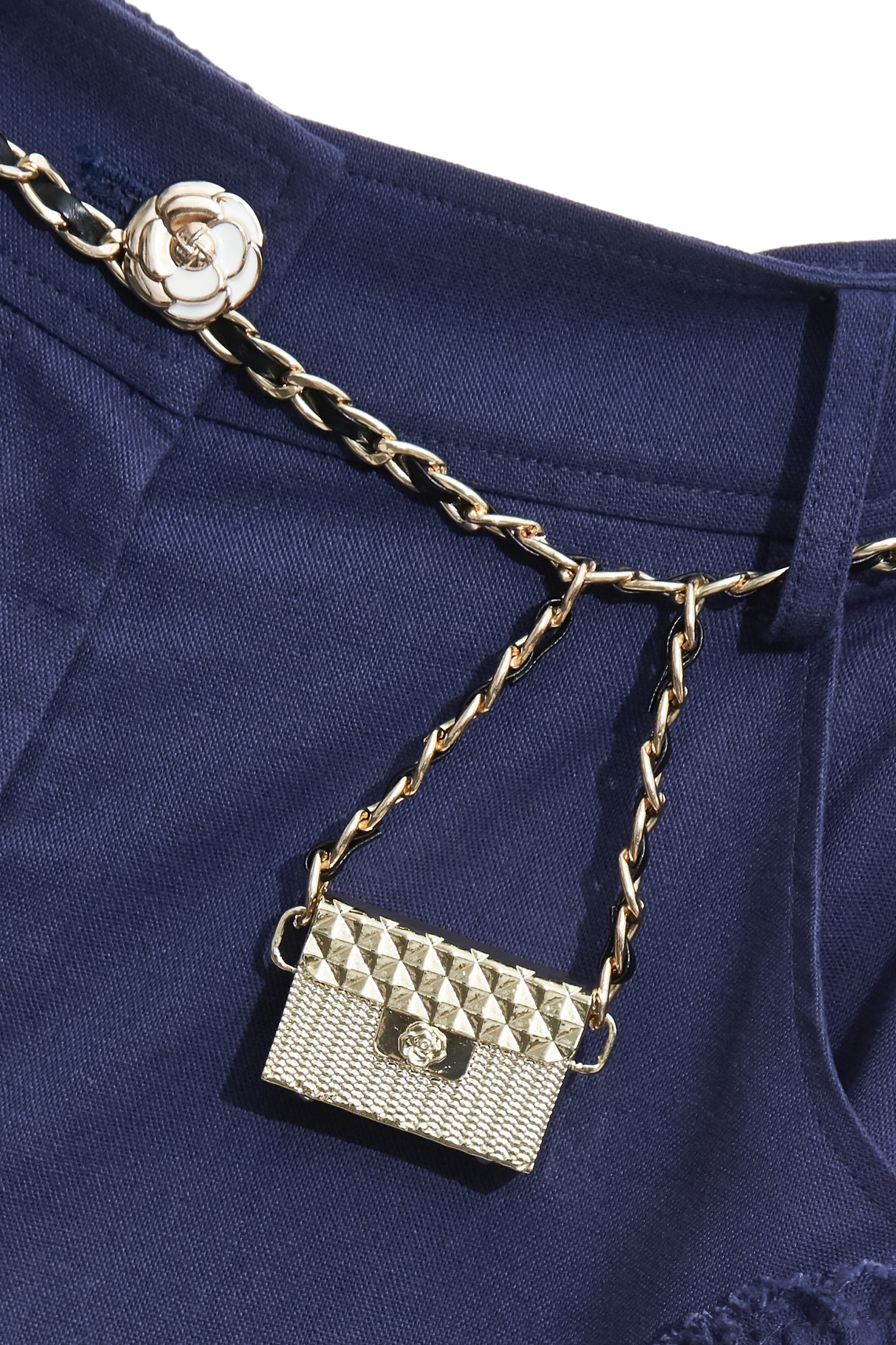 經典藍色抽鬚壓手工花寬褲經典藍色抽鬚壓手工花寬褲,喇叭褲,小香風,春夏穿搭,褲子