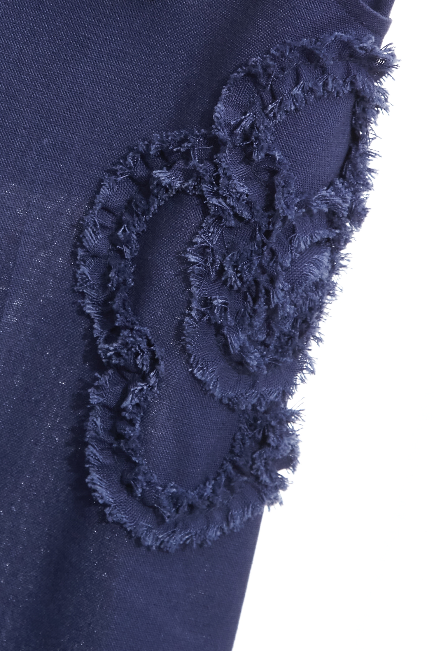 經典藍色抽鬚壓手工花寬褲經典藍色抽鬚壓手工花寬褲,喇叭褲,小香風,春夏穿搭,褲子