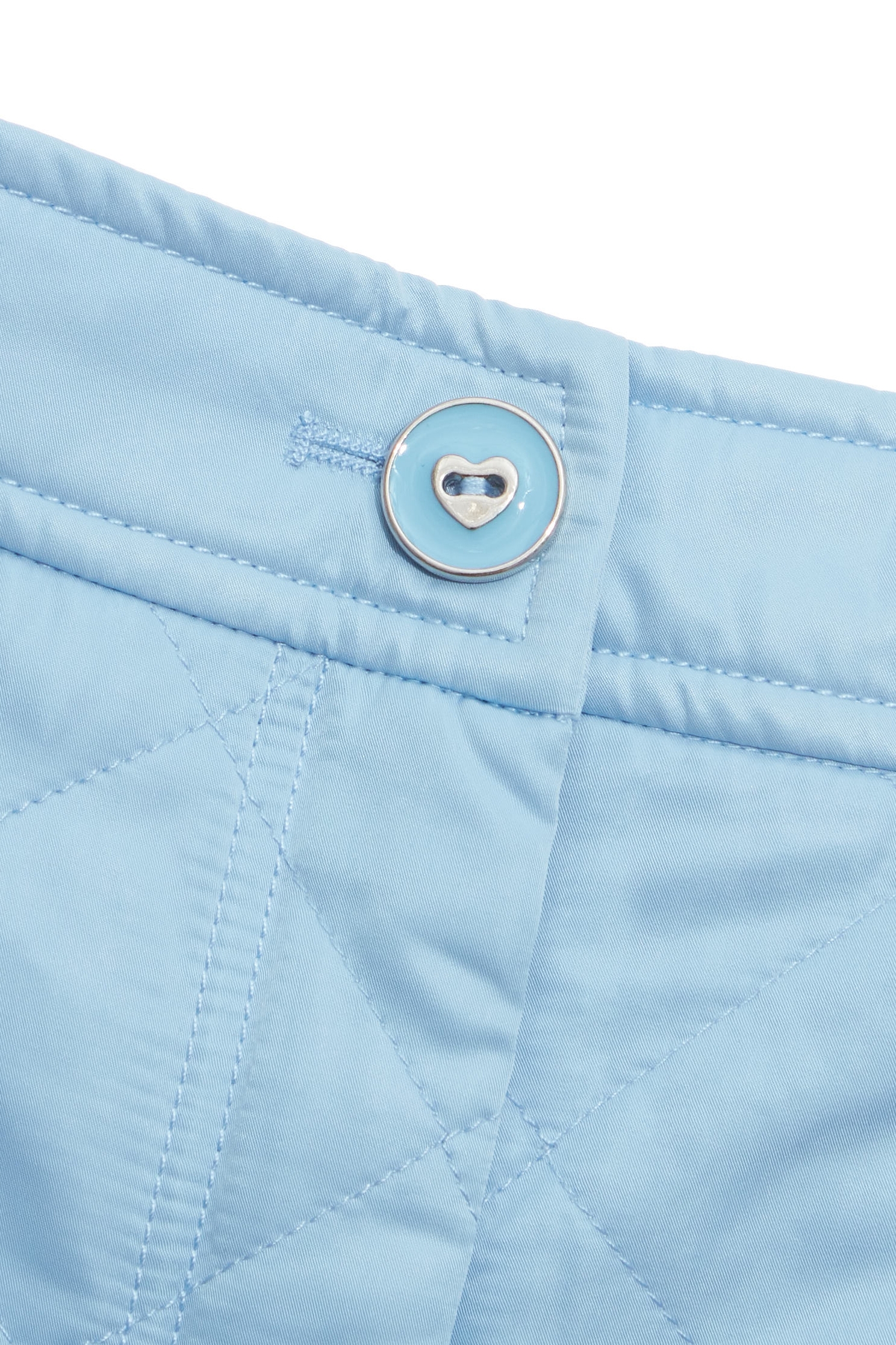 冰河藍菱格鋪棉短褲冰河藍菱格鋪棉短褲,時髦成套搭配,格紋,短褲,秋冬穿搭,褲子