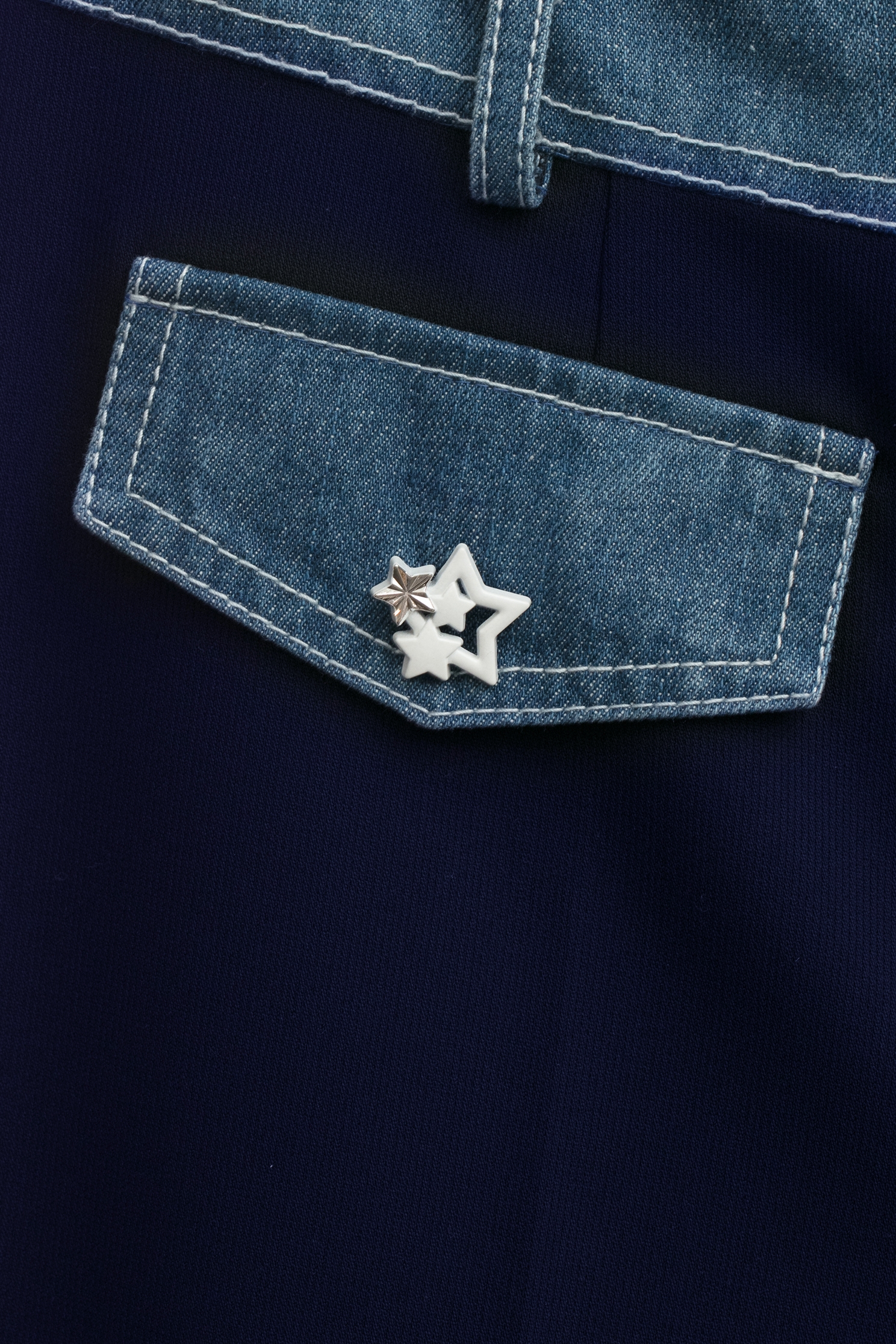 小香風拼接牛仔寬褲小香風拼接牛仔寬褲,寬褲,小香風,毛呢花呢,牛仔,秋冬穿搭,褲子