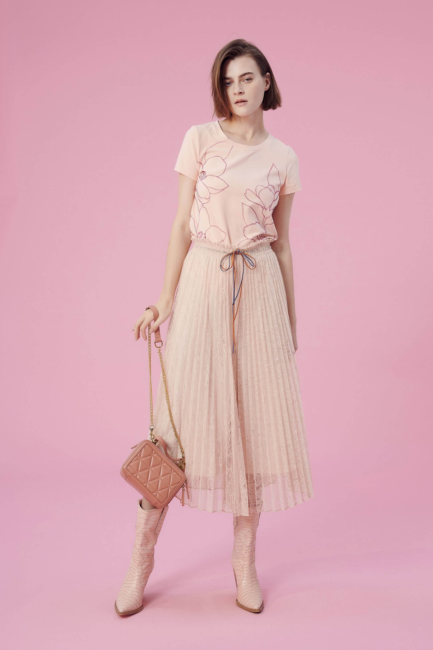 Elegant fashion wide pants,Culottes Pants,i-select,Lace,Pants,Culottes,長褲,Was thin