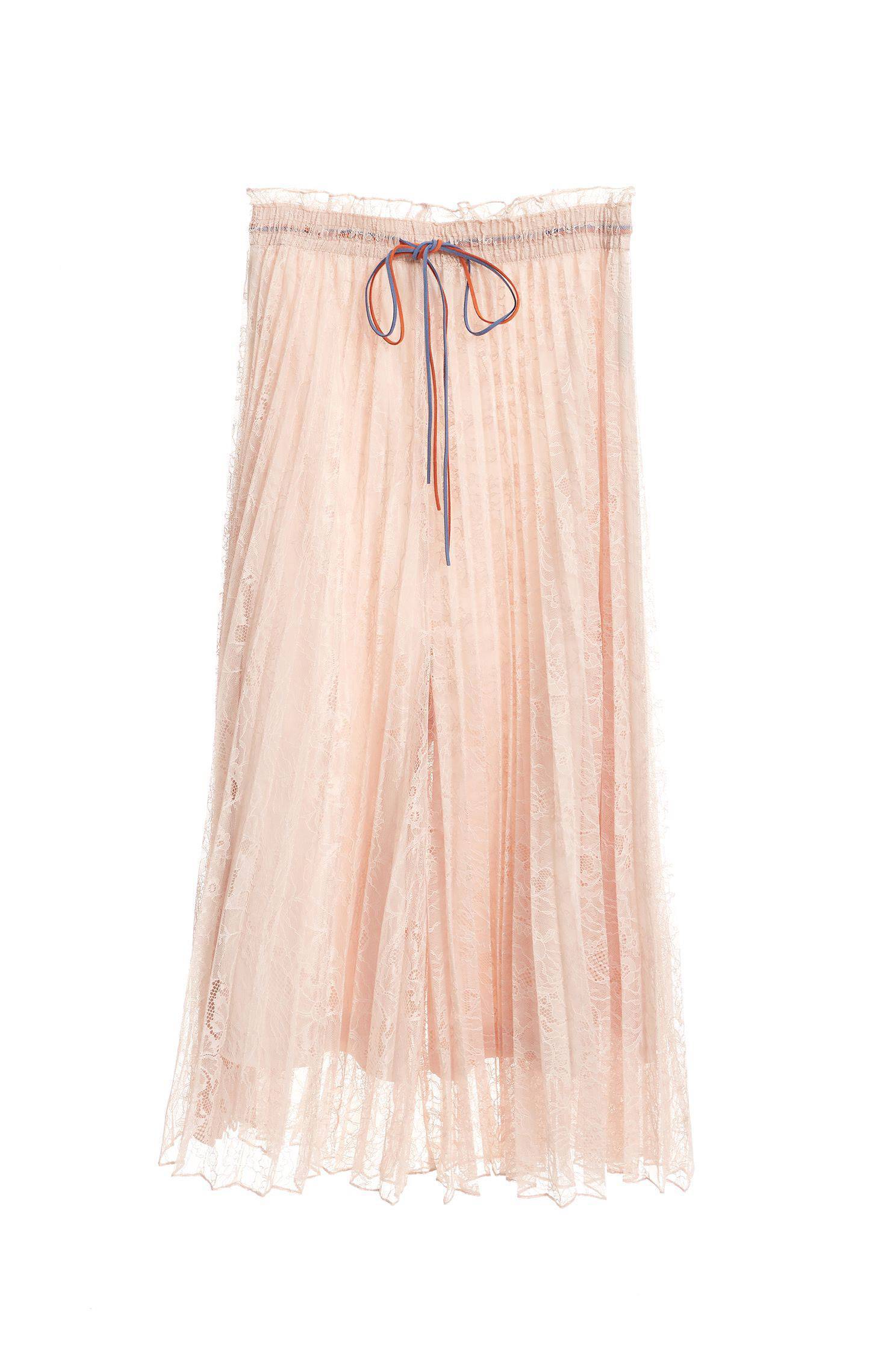 Elegant fashion wide pants,Culottes Pants,i-select,Lace,Pants,Culottes,長褲,Was thin