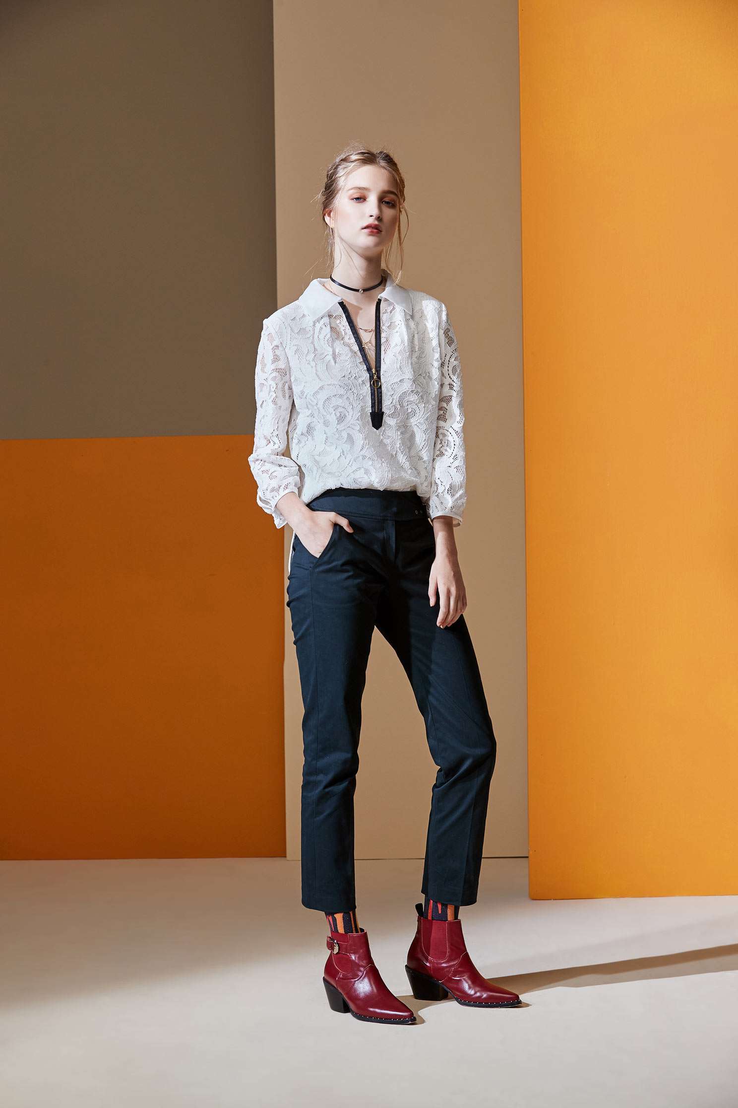 Ink-green narrow cropped pants,skinnypants,pants,pants,thinpants