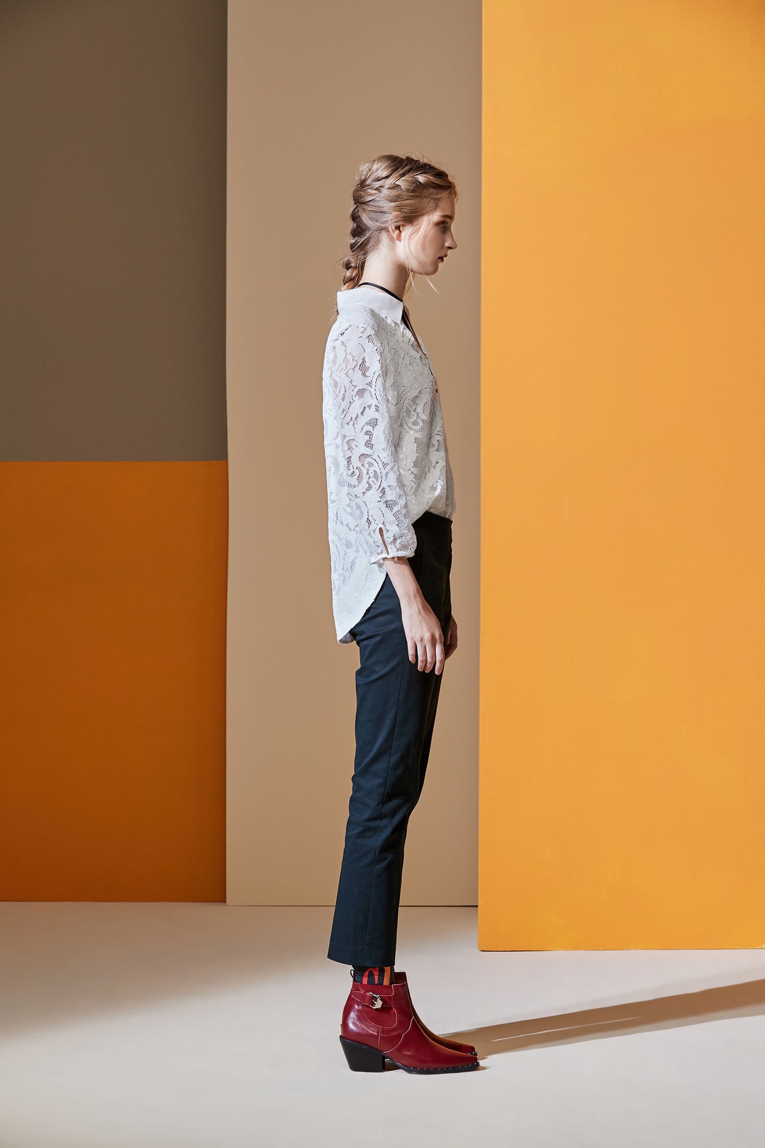 Ink-green narrow cropped pants,skinnypants,pants,pants,thinpants