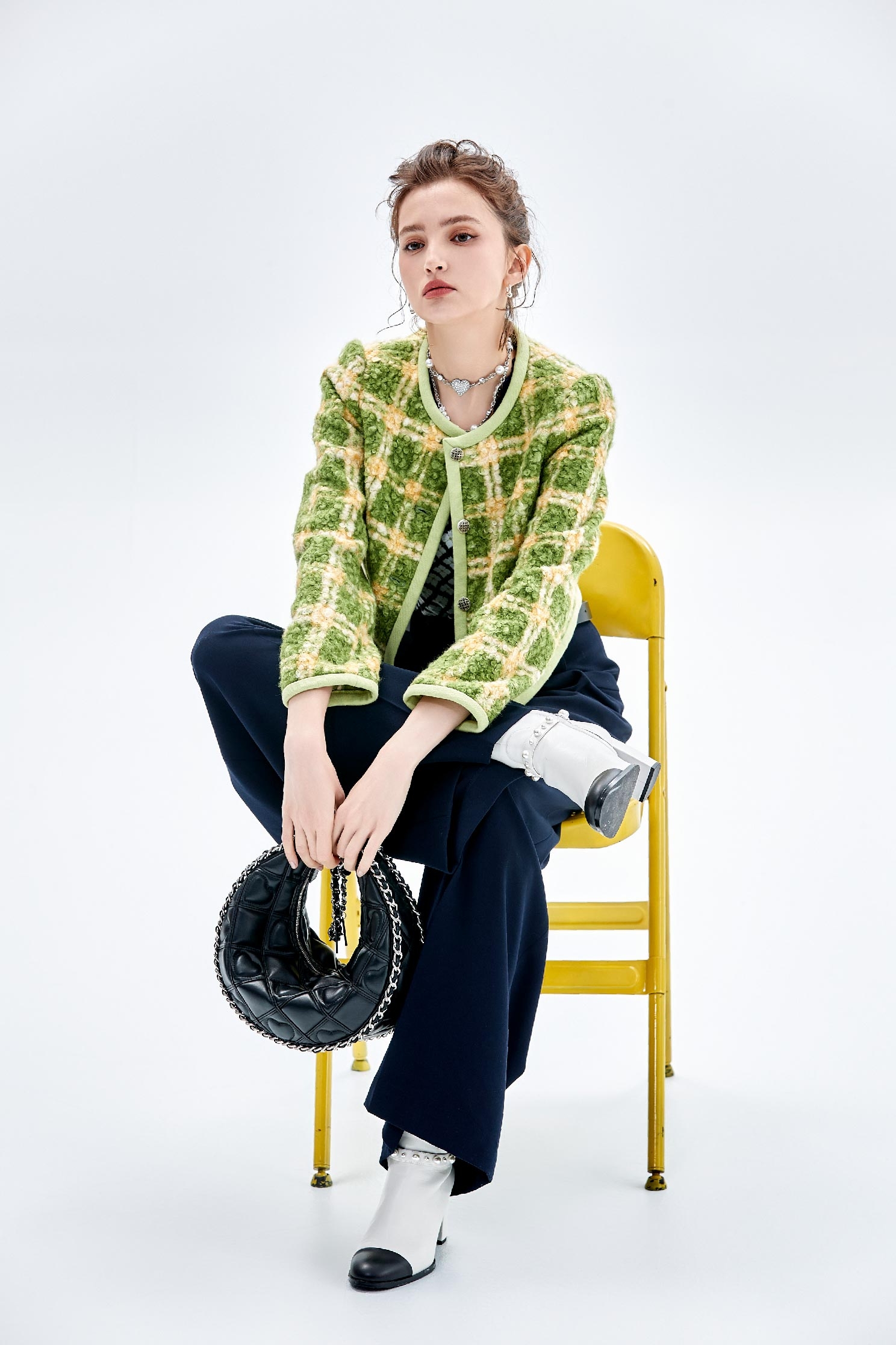 雙層腰耳寬腿褲雙層腰耳寬腿褲,寬褲,秋冬穿搭,褲子