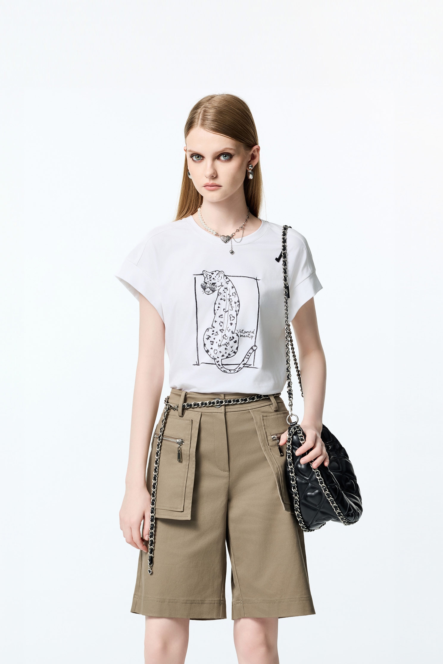 月見草色工裝造型褲月見草色工裝造型褲,短褲,秋冬穿搭,褲子