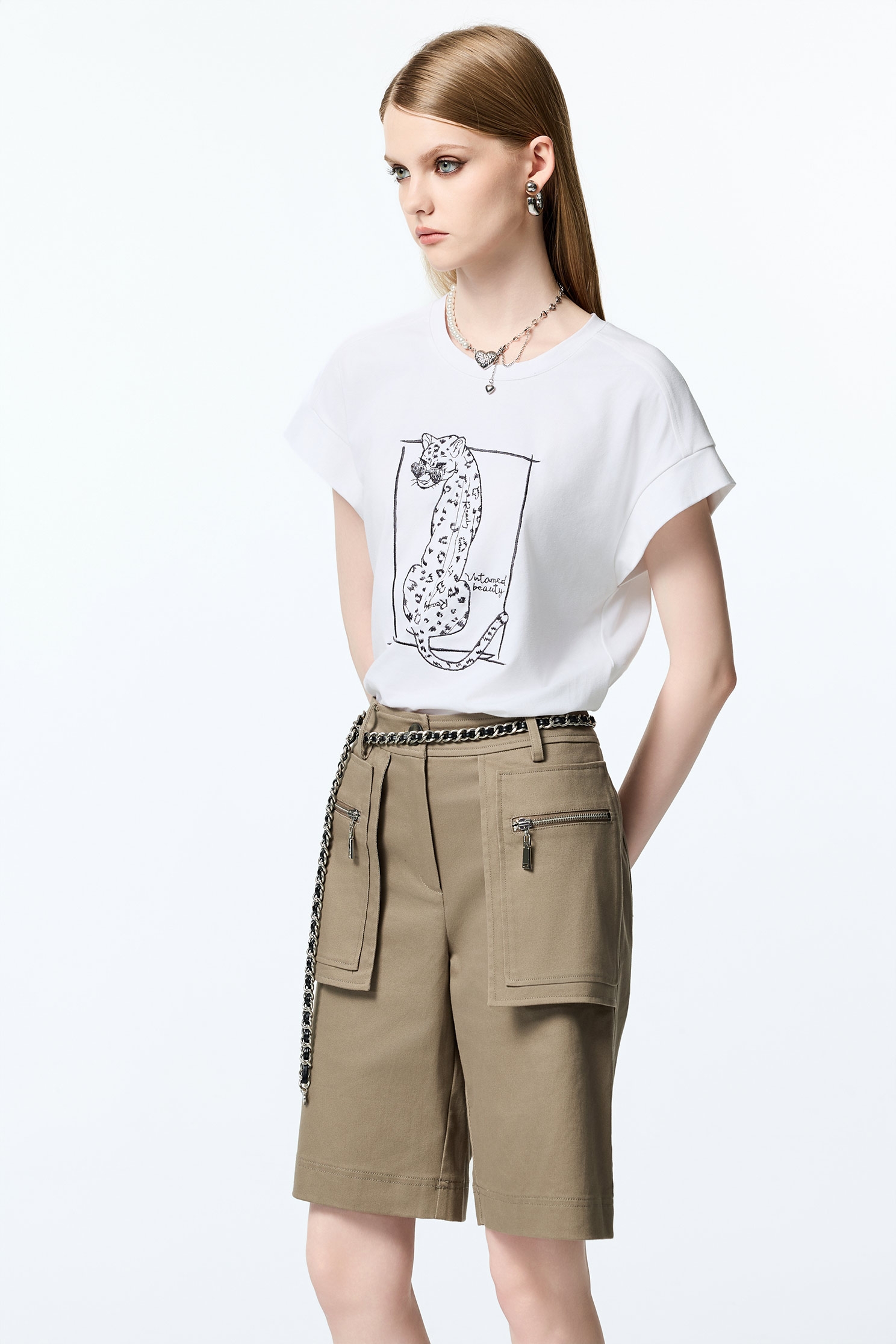 月見草色工裝造型褲月見草色工裝造型褲,短褲,秋冬穿搭,褲子