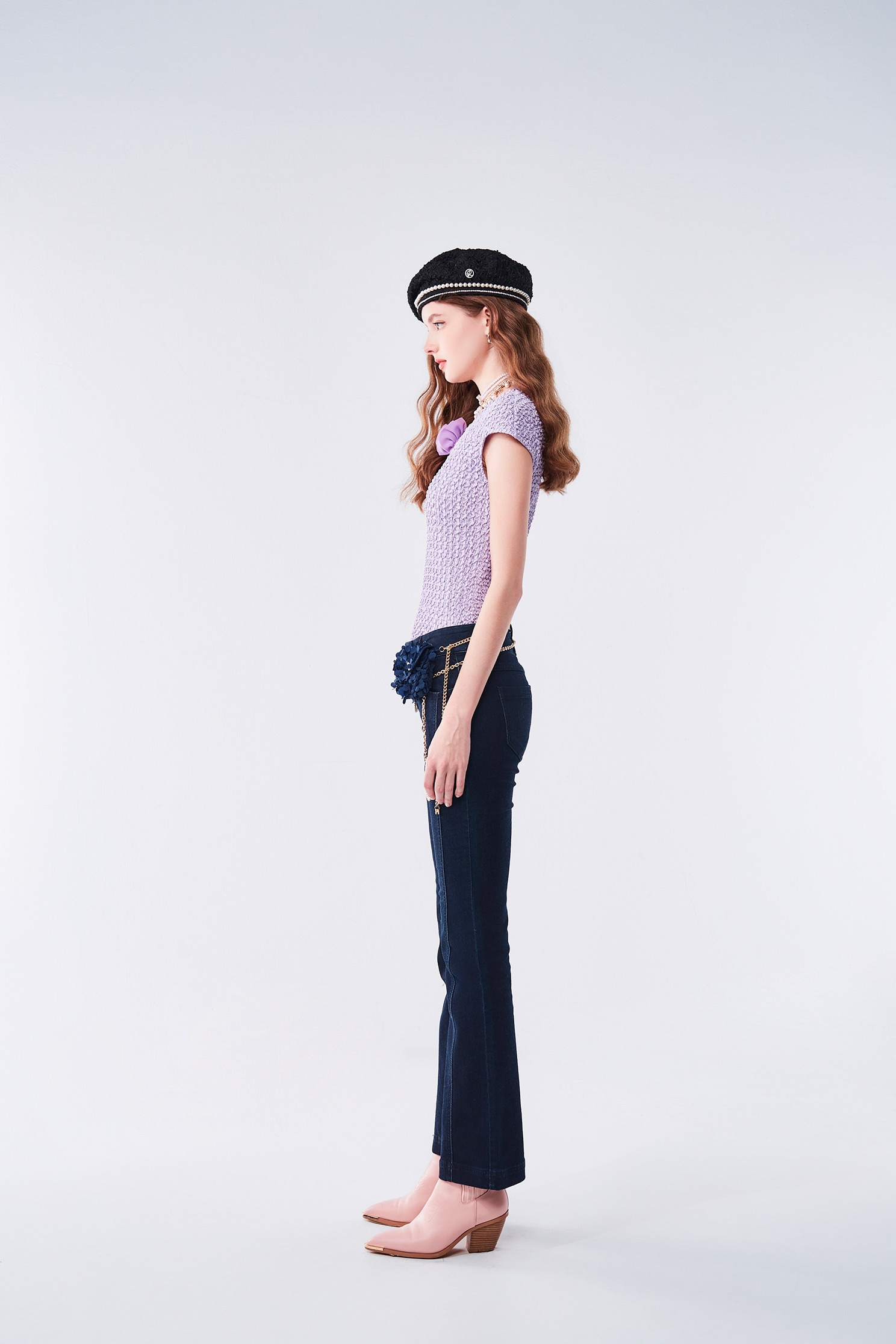 日式紫色光色牛仔喇叭褲日式紫色光色牛仔喇叭褲,人氣商品,牛仔,牛仔褲,秋冬穿搭,褲子