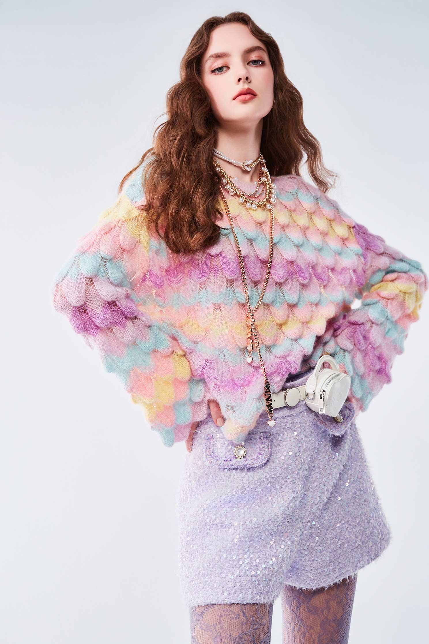 小香風輕柔薰衣草短褲小香風輕柔薰衣草短褲,小香風,時髦成套搭配,毛呢花呢,短褲,秋冬穿搭,褲子