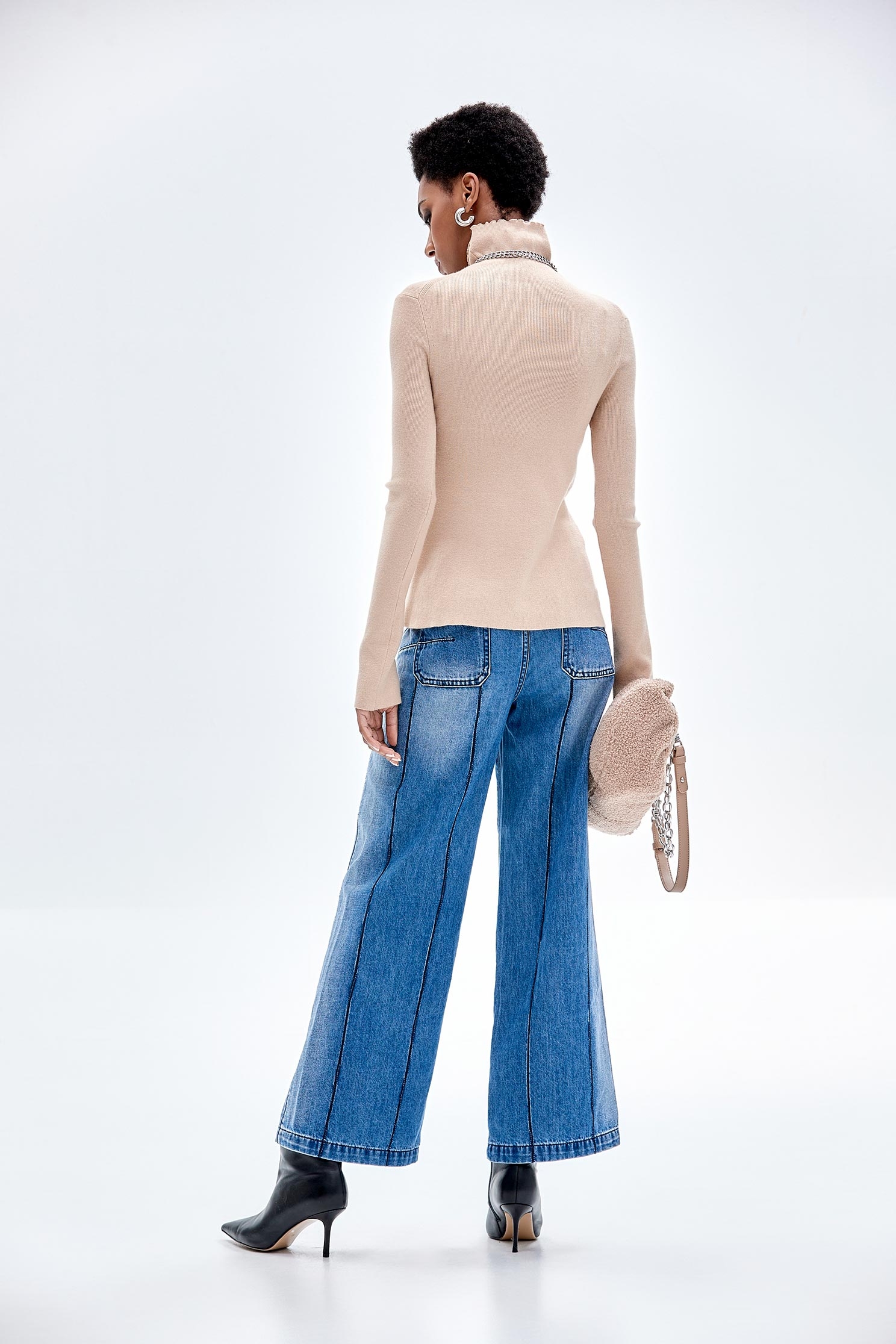 漸層水洗牛仔長褲漸層水洗牛仔長褲,上班OL穿搭,牛仔,牛仔褲,秋冬穿搭,褲子