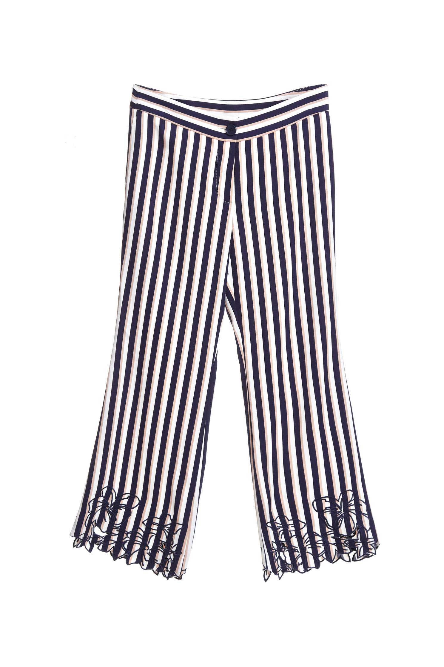 Color stripe design pants