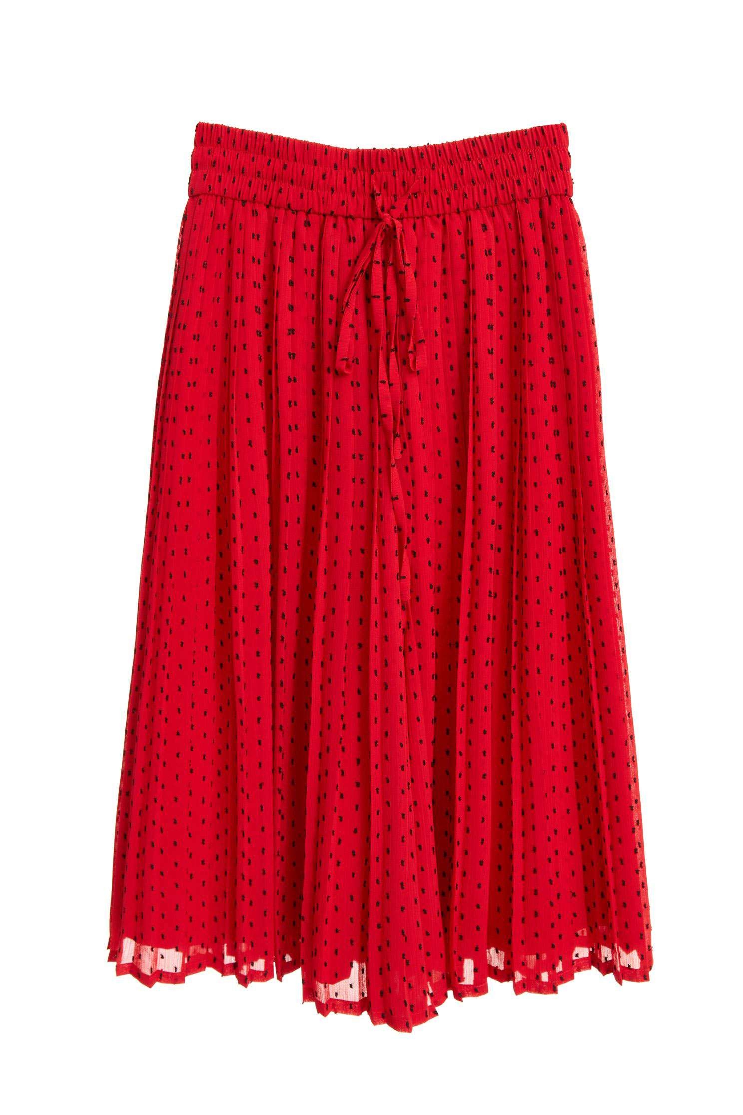 Dot strap hundred pleated skirt,Culottes Pants,Pants,Culottes