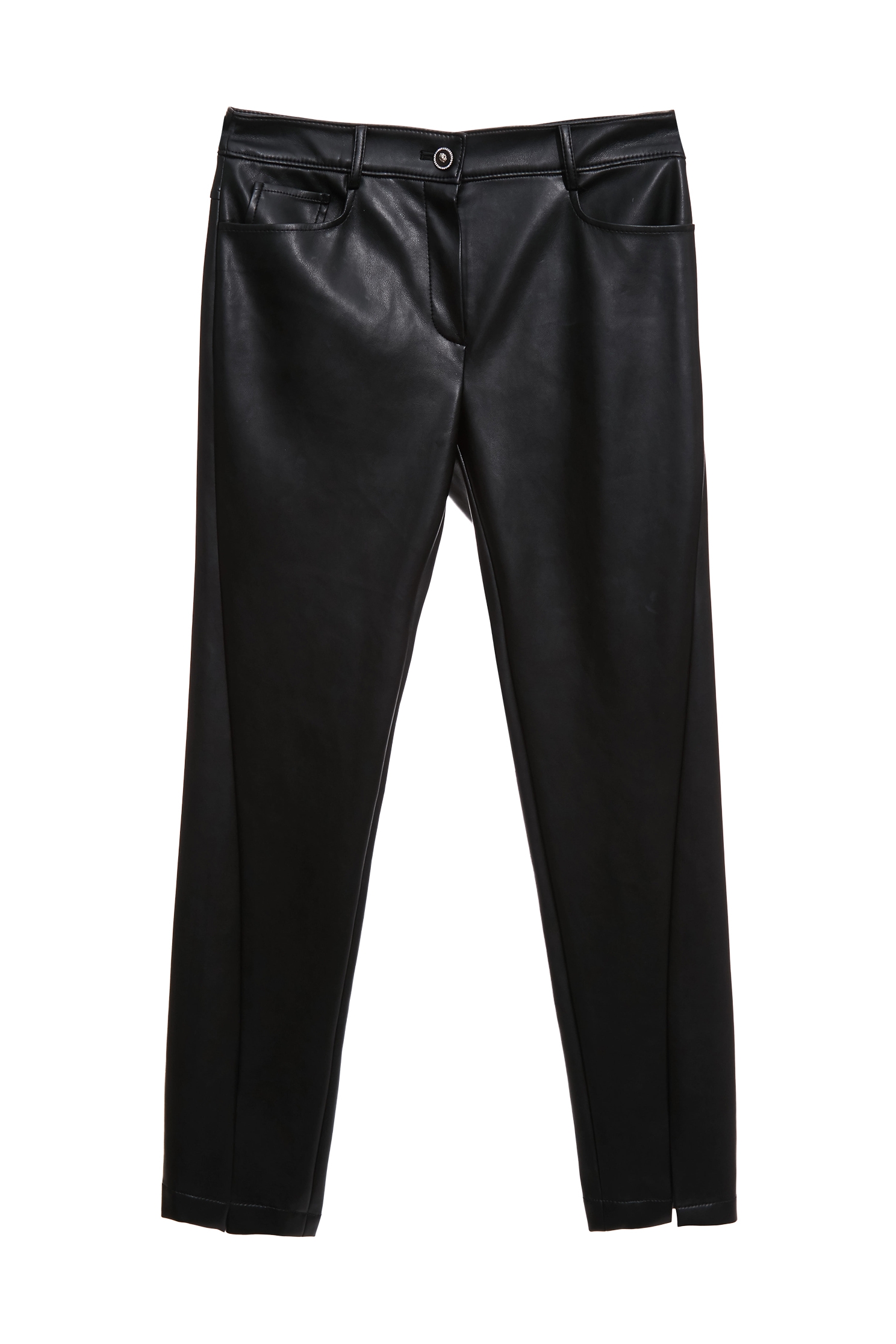 下擺開岔仿皮合身褲下擺開岔仿皮合身褲,皮革,秋冬穿搭,窄管褲,褲子,黑色褲子,黑色長褲