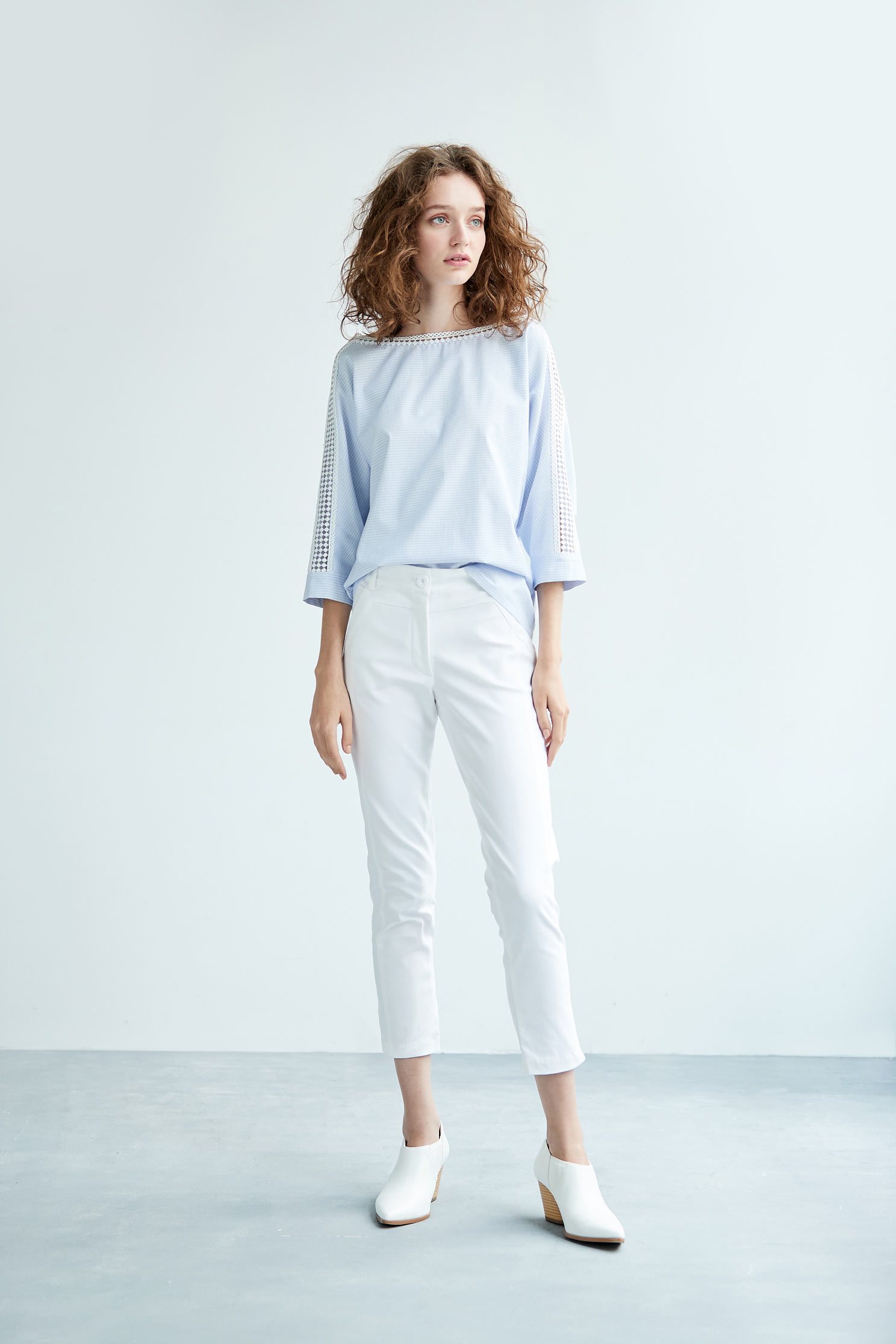 Plain slim pants,白色褲子,白色長褲,Skinny pants,Pants,長褲