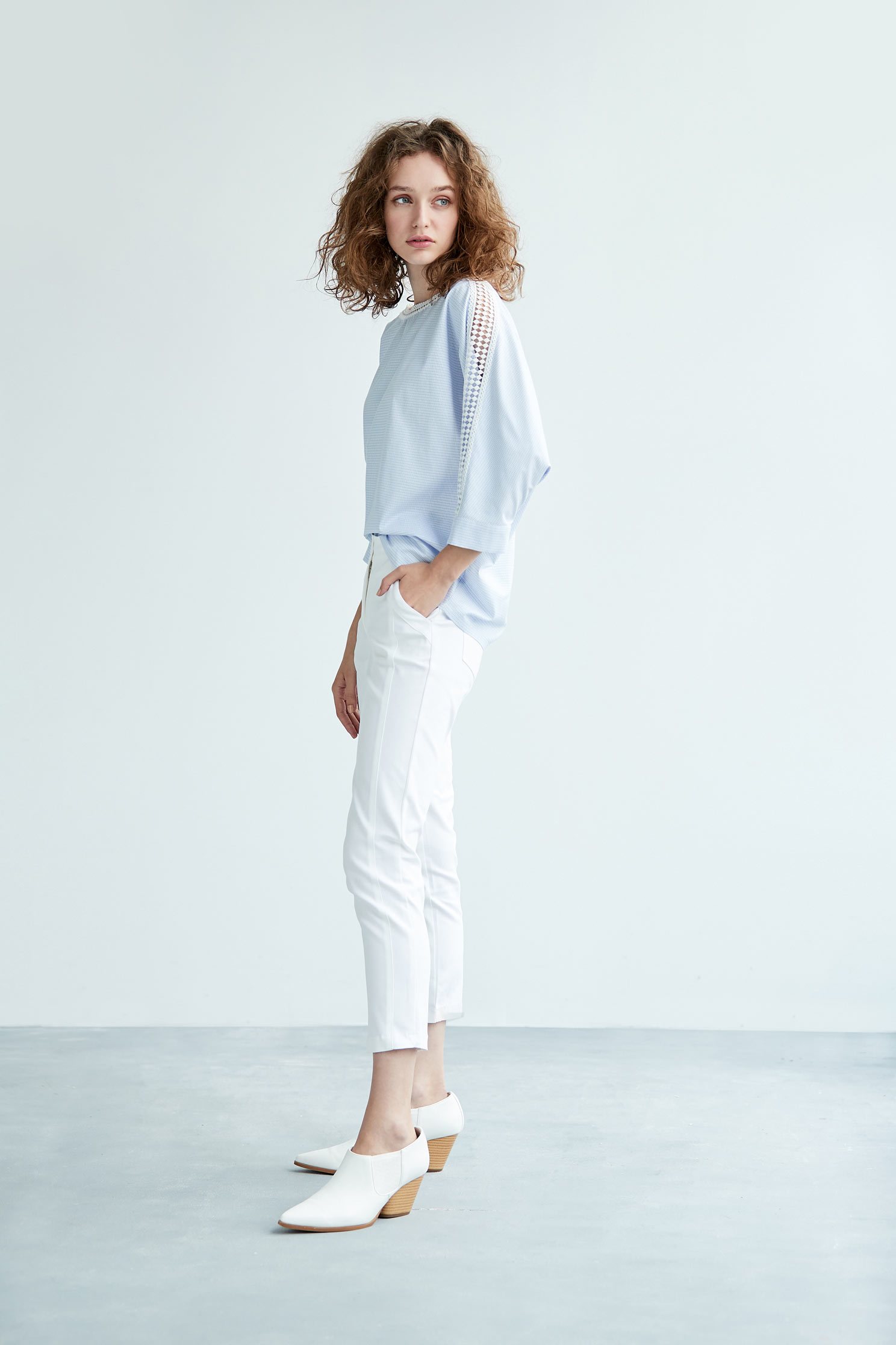 Plain slim pants,白色褲子,白色長褲,Skinny pants,Pants,長褲
