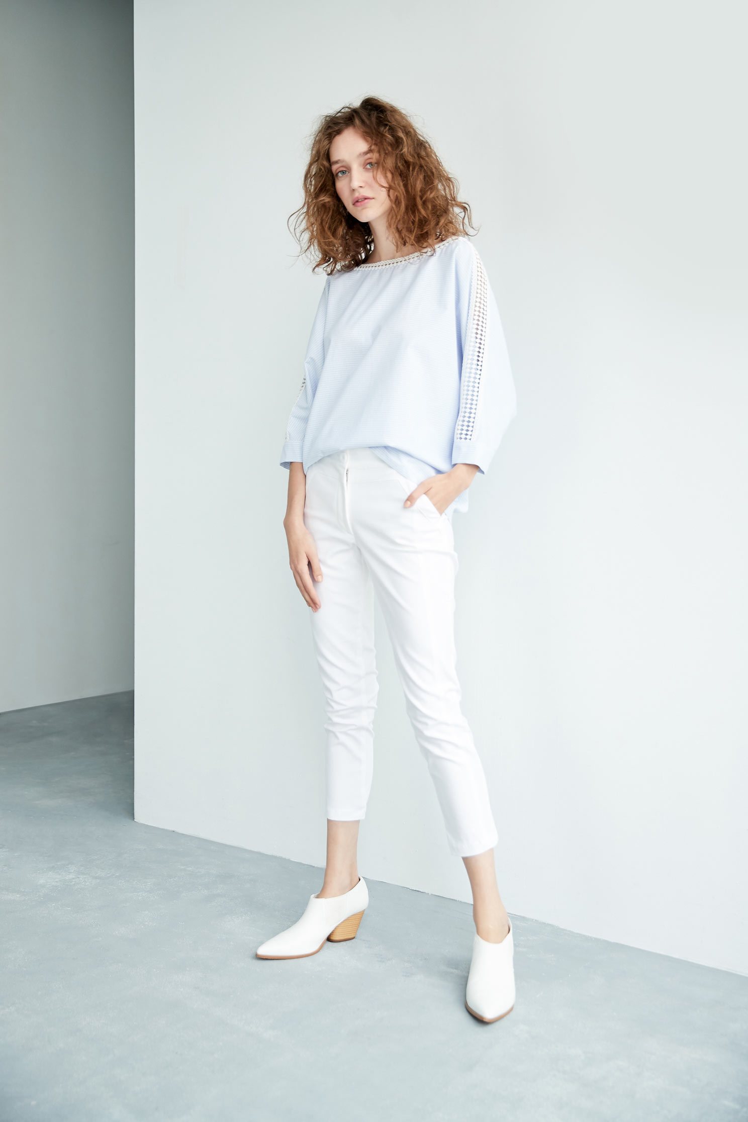 Plain slim pants,白色褲子,白色長褲,Skinny pants,Pants,長褲