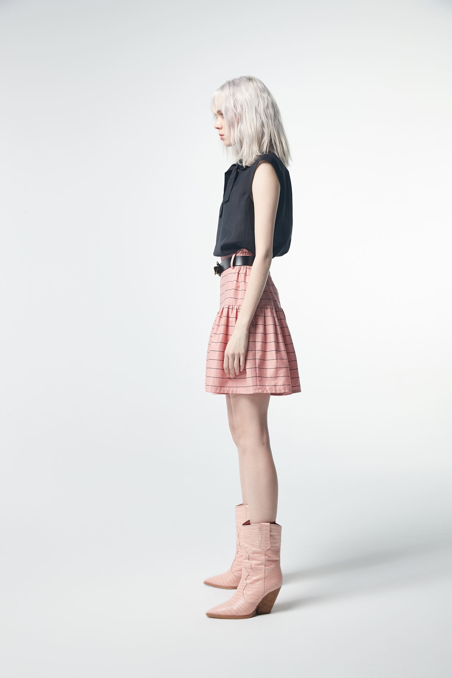 Striped strappy shorts skirt,shorts,i-select,culottes,girlfriendsspringtour