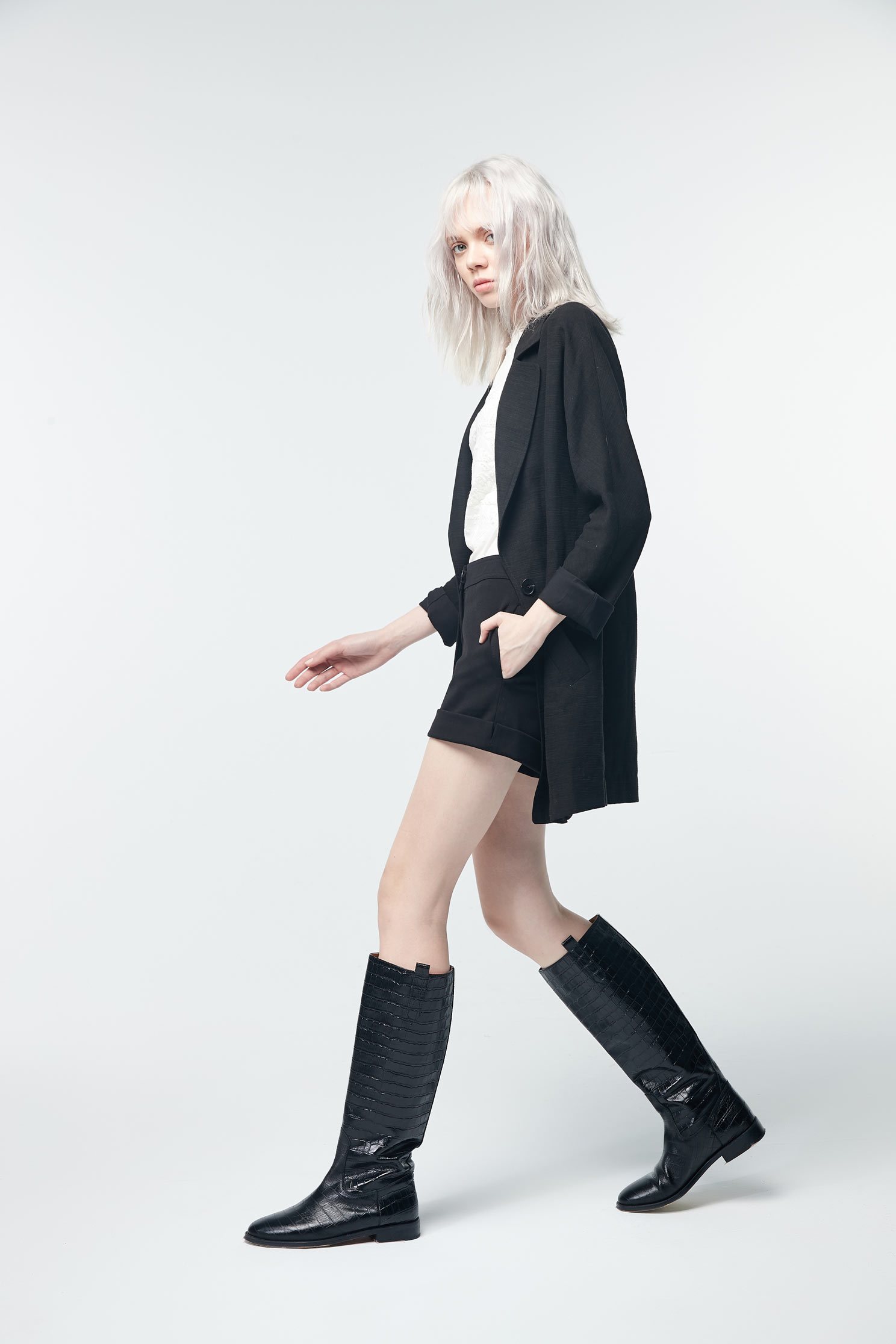 Plain face anti-pleated shorts,shorts,pants,trousers,blackpants