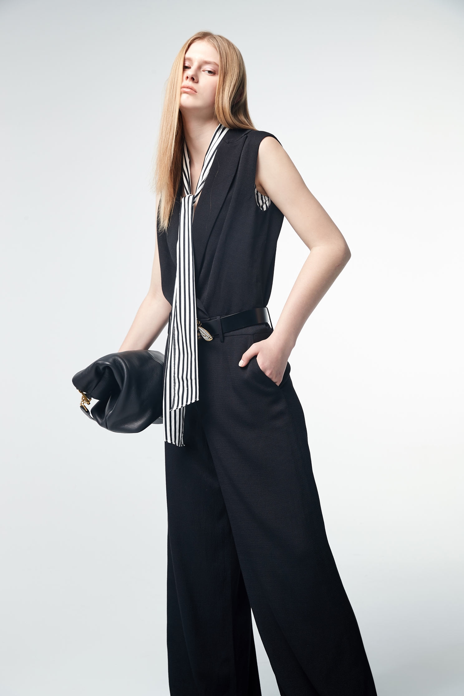 Suit jumpsuits,i-select,vest,pants,jumpsuit,blackpants