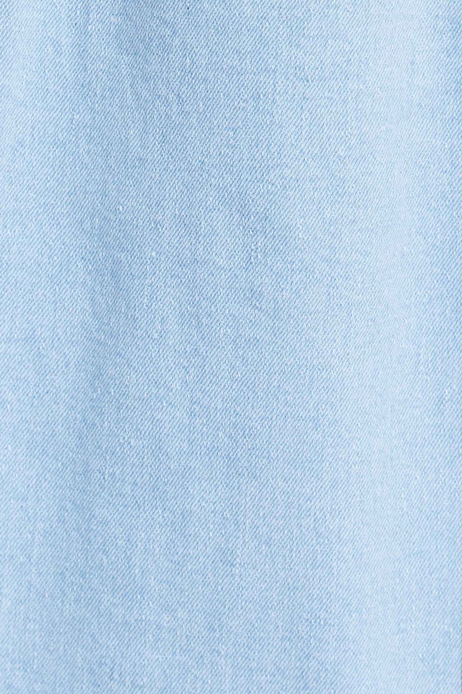 Two-color denim wide pants,tanning,embroidery,culottespants,cowboy,jeans,embroidered,pants