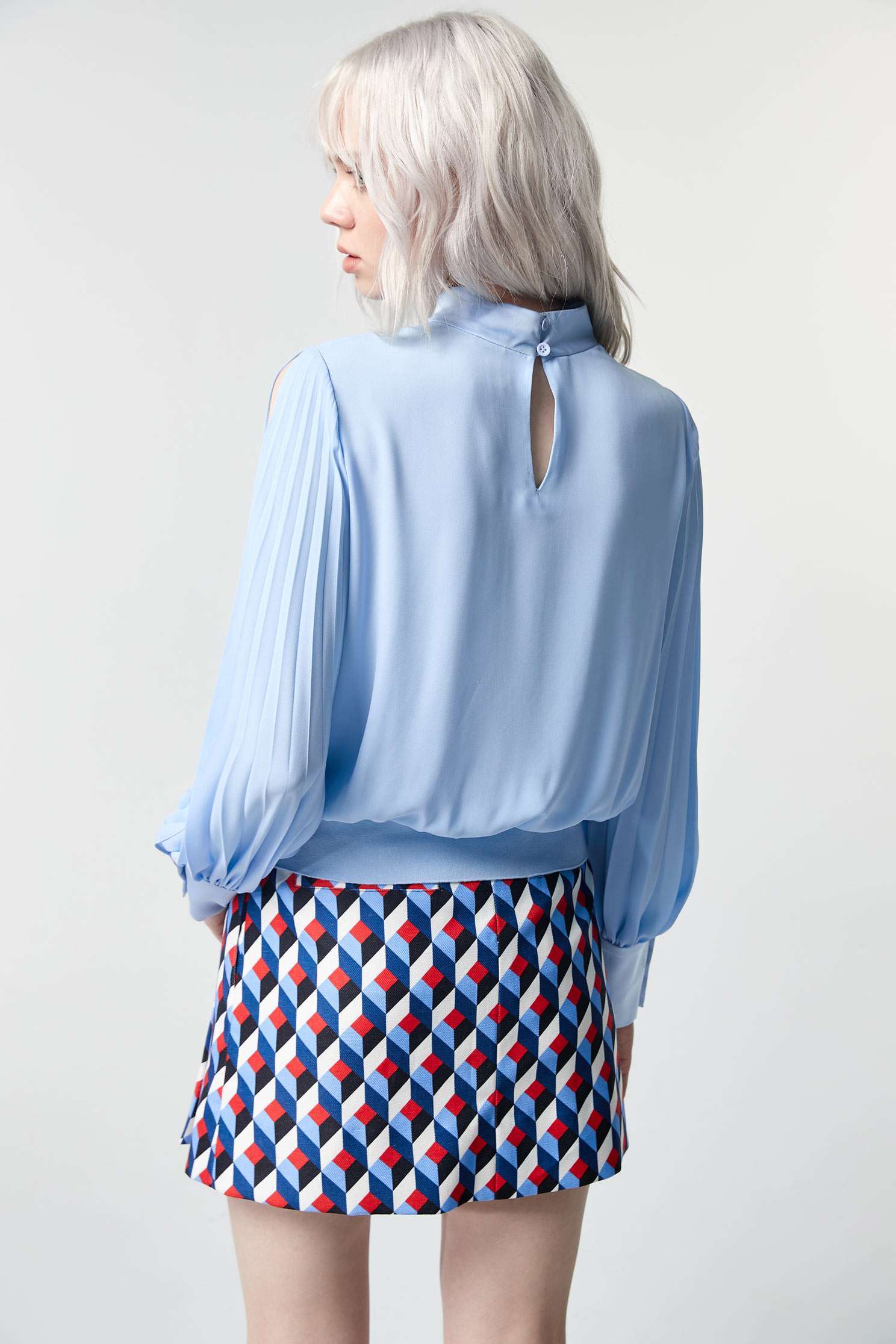 Geometric print skirt,miniskirt,culottes