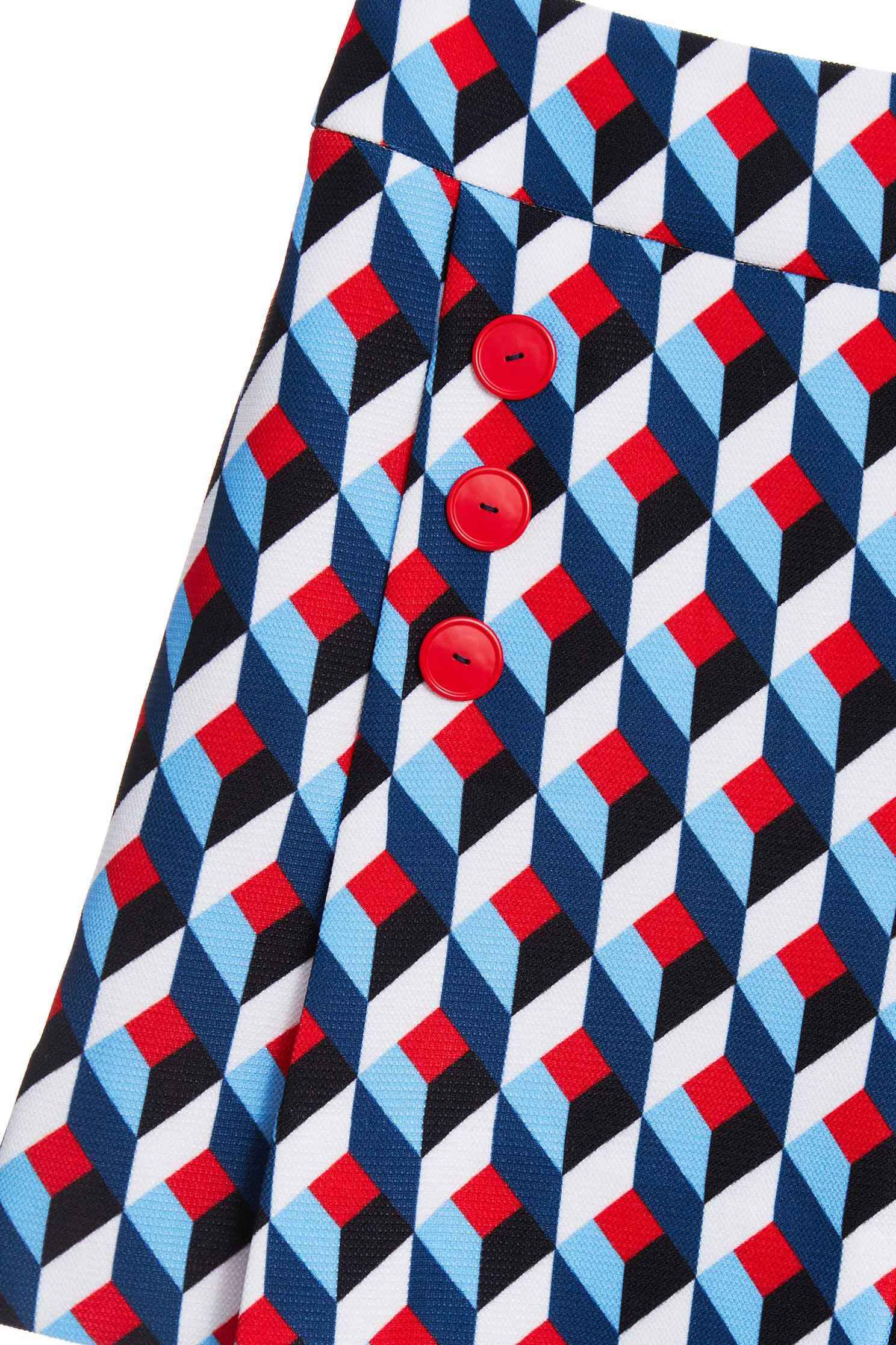 Geometric print skirt,miniskirt,culottes