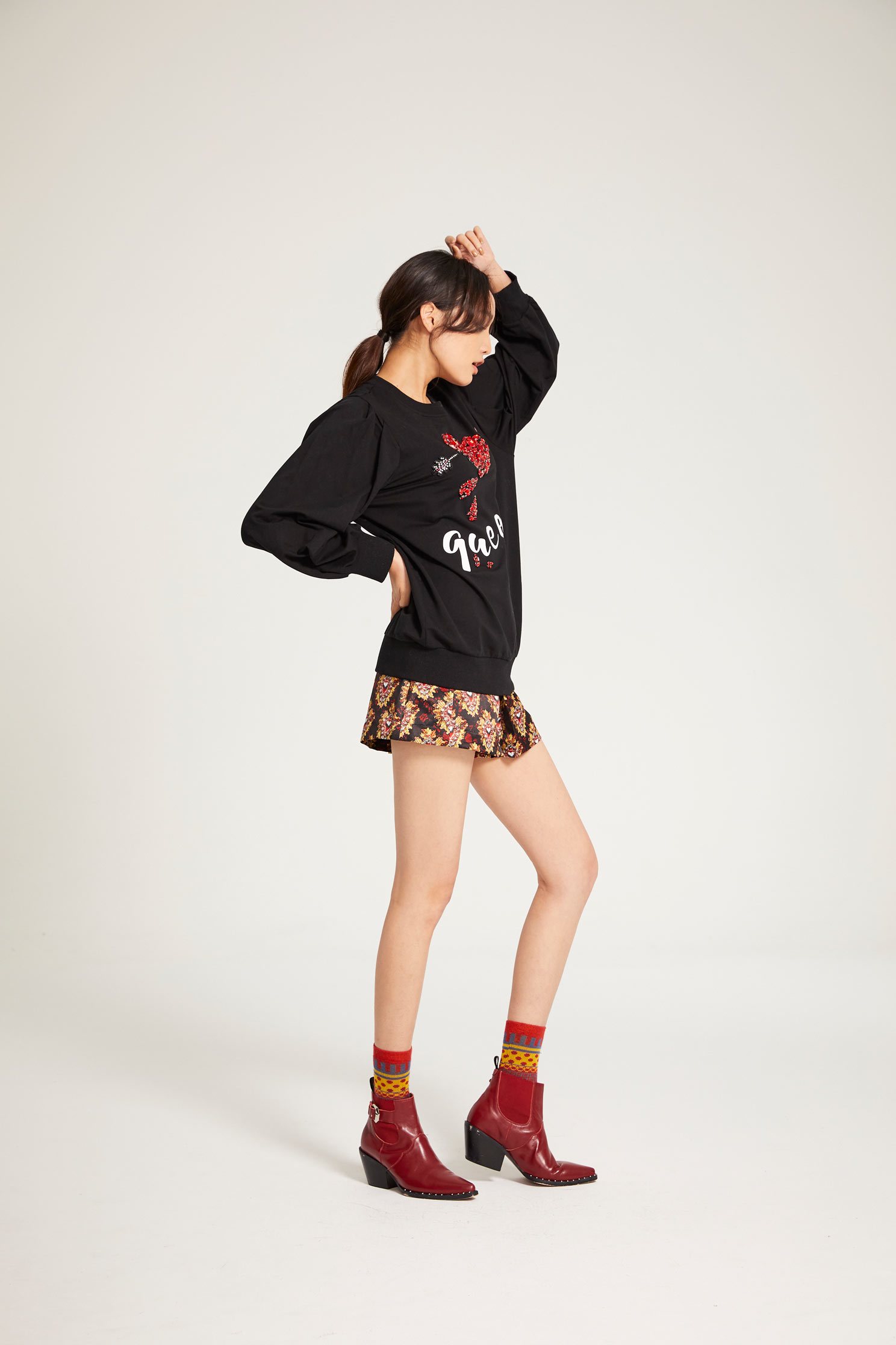 Geometric print shorts,Shorts,Fantasy purple,Culottes