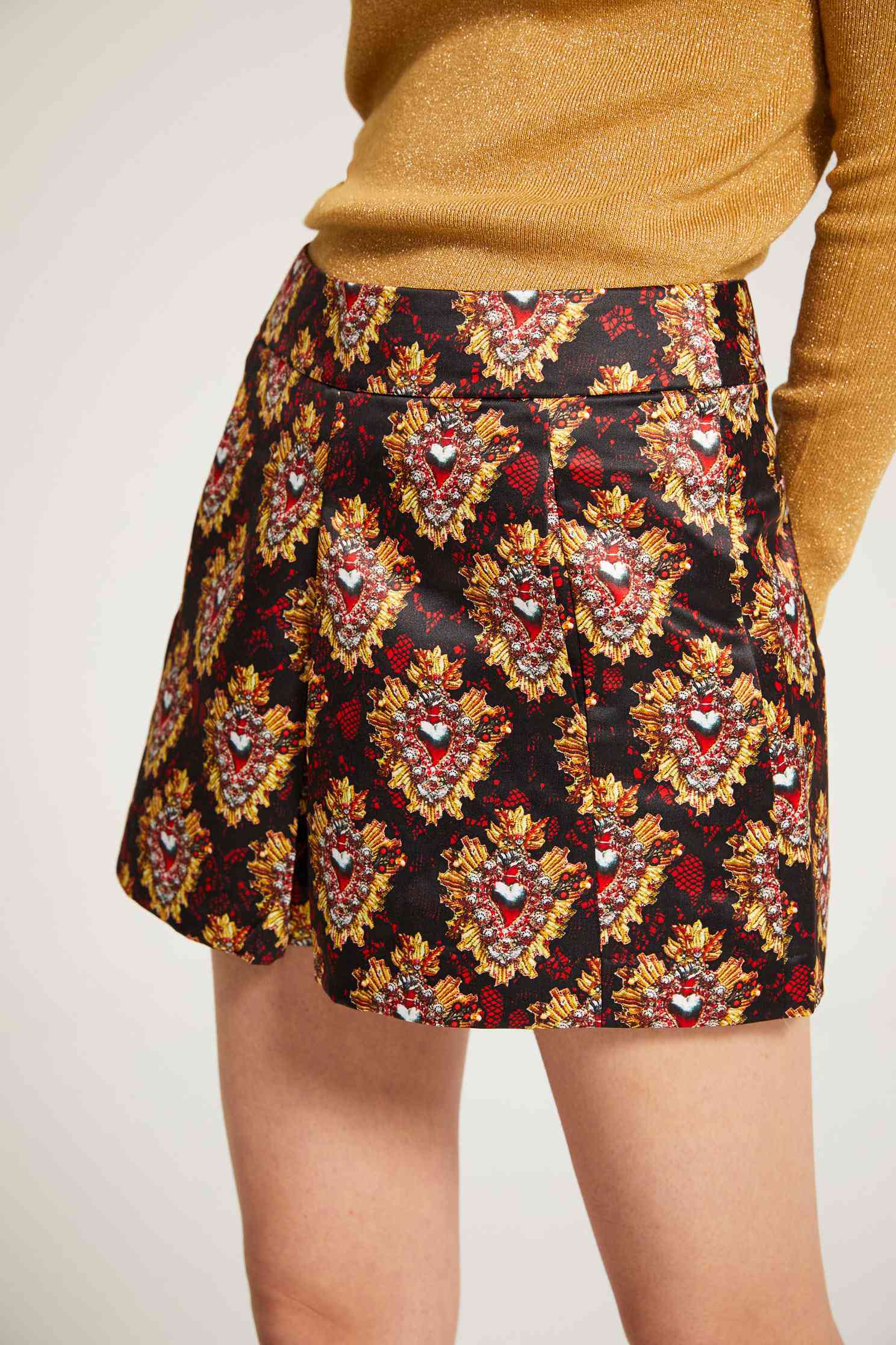 Geometric print shorts,Shorts,Fantasy purple,Culottes