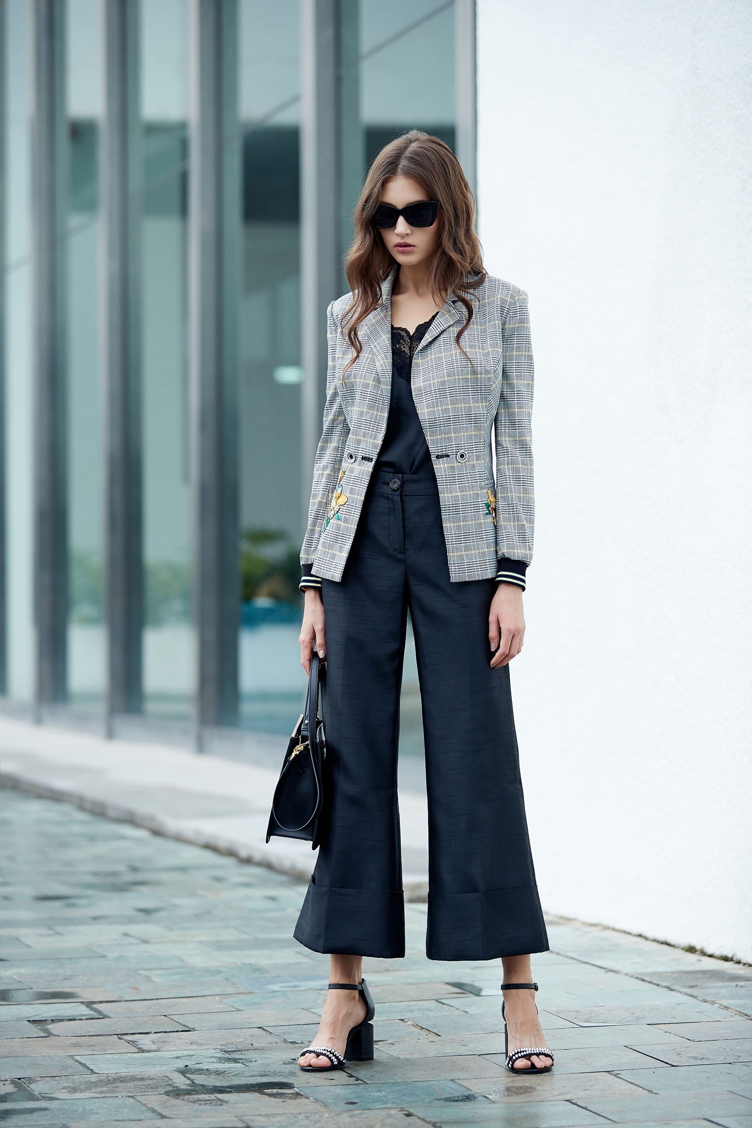 Satin reflexive fashion long pants,culottespants,pants,trousers,pants,wasthin,blacktrousers