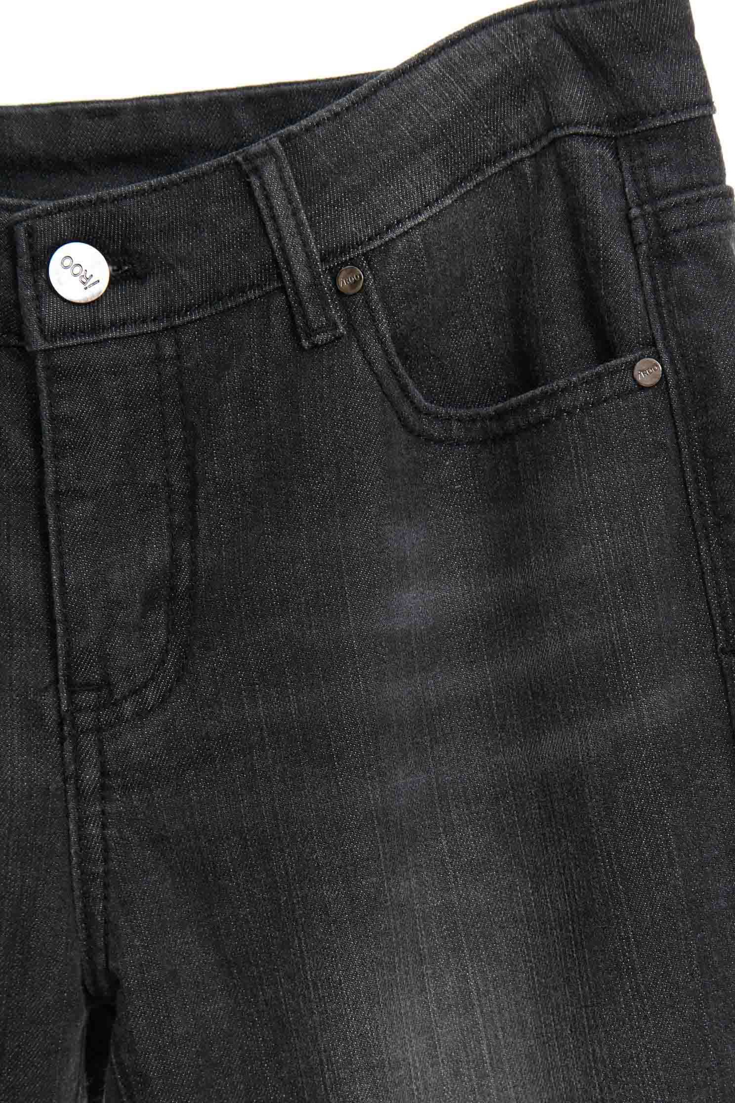 Brushed mid-waist jeans,tanning,newyearred,cowboy,jeans,sdenimtrousers,pants,thinpants,blackjeans,blacktrousers