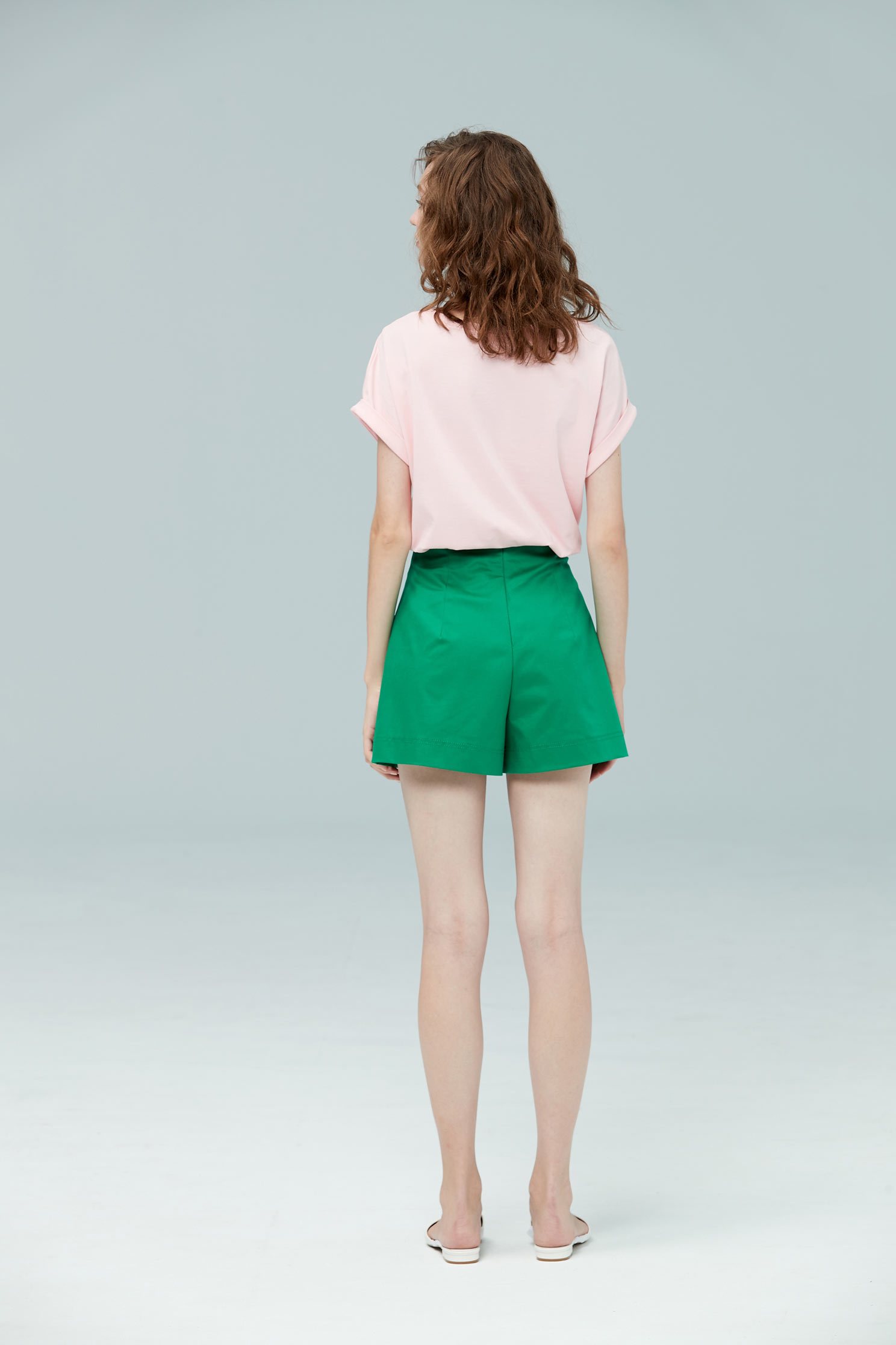 Double-breasted design shorts,Shorts,Pants,Thin pants