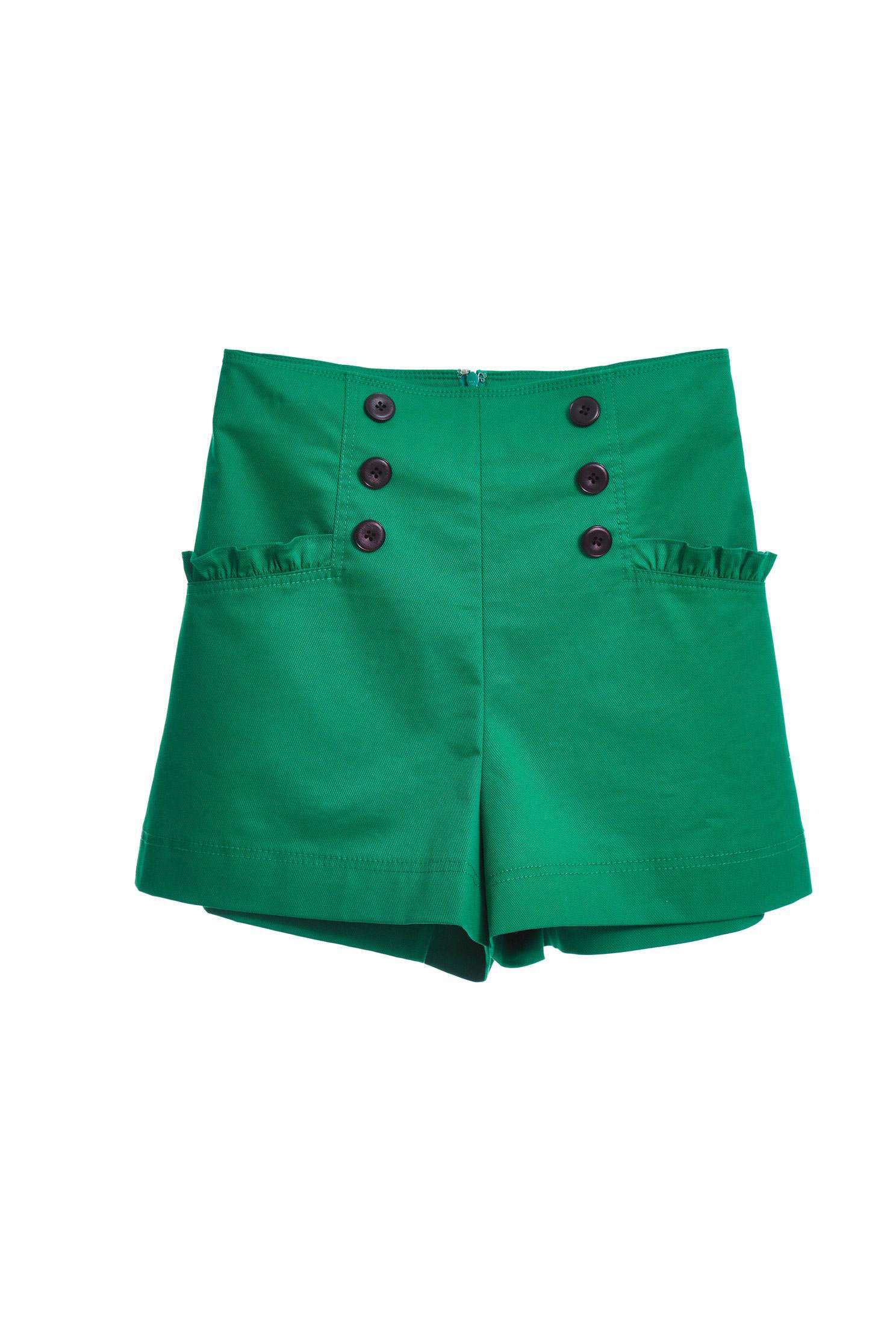 Double-breasted design shorts,Shorts,Pants,Thin pants