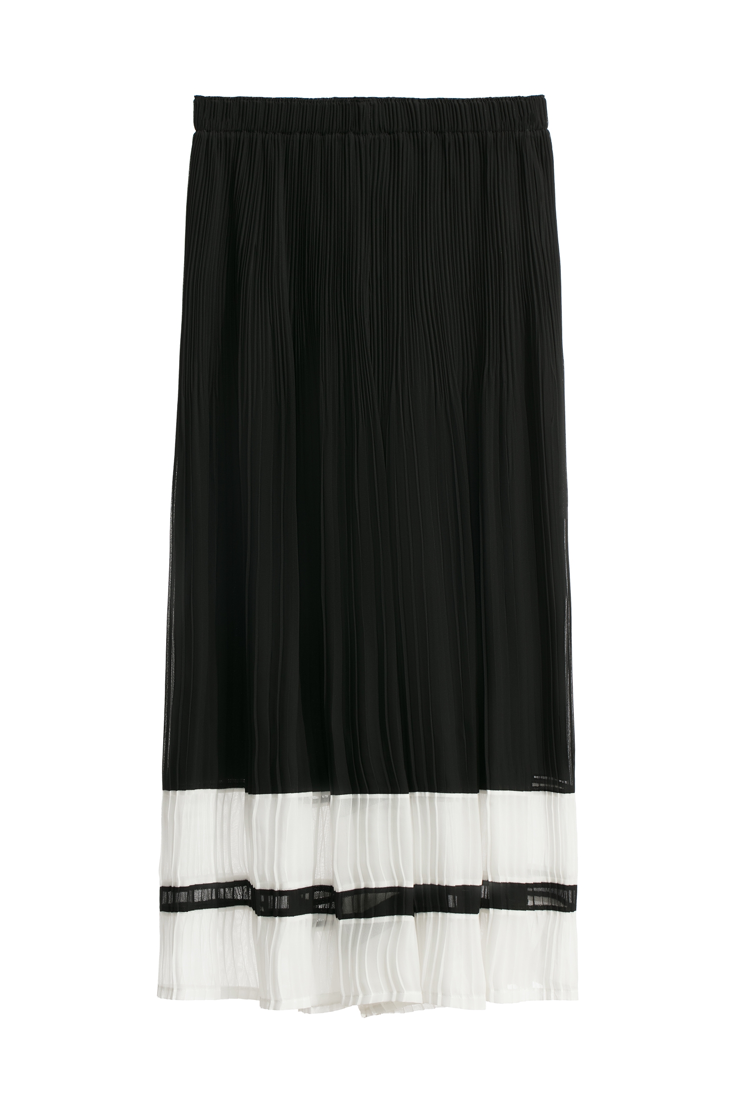 黑白拼色壓褶寬褲黑白拼色壓褶寬褲,寬褲,春夏穿搭,褲子,雪紡,黑色褲子