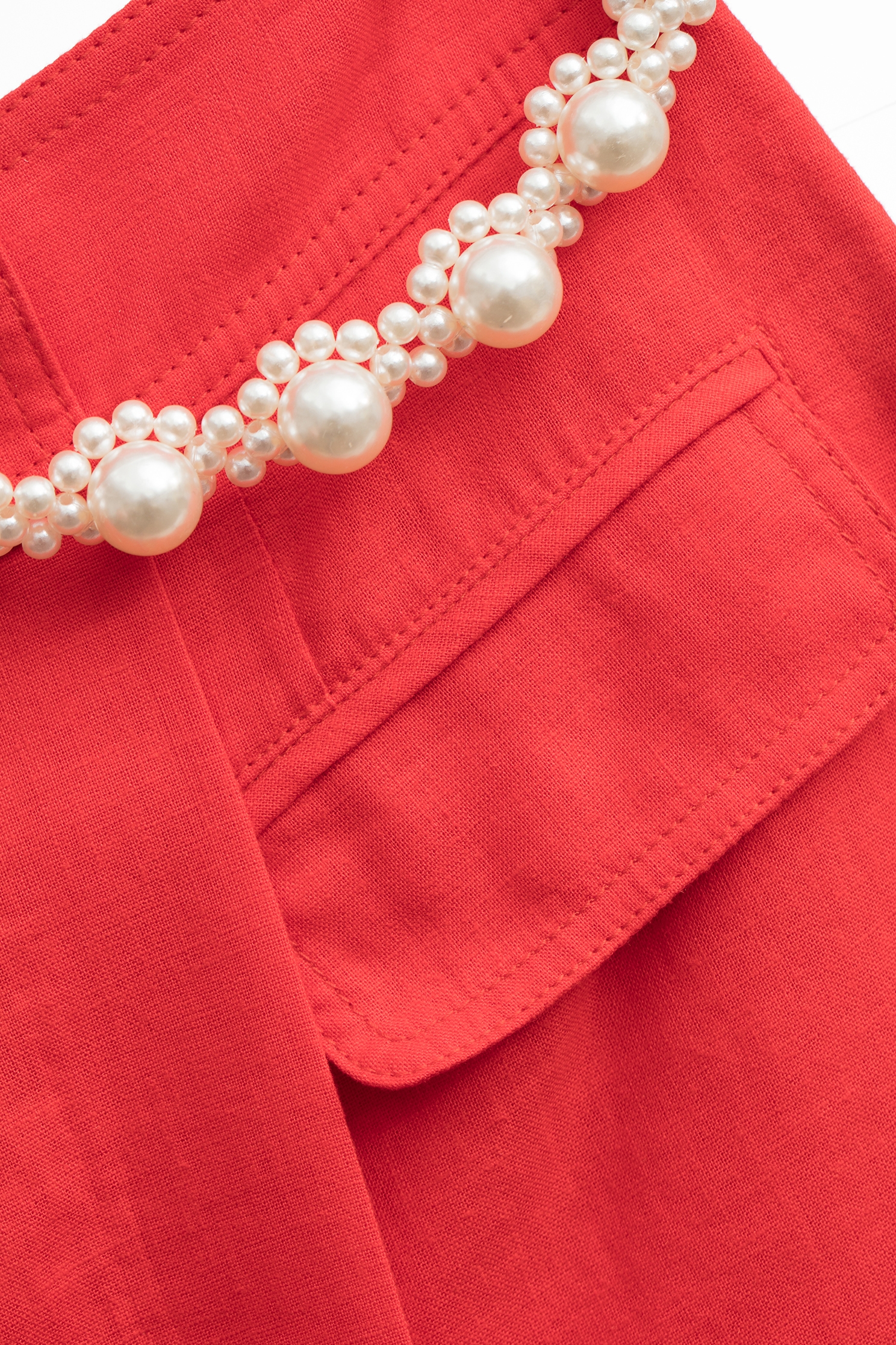 櫻桃番茄色短褲裙櫻桃番茄色短褲裙,春夏穿搭,珍珠,褲子,褲裙