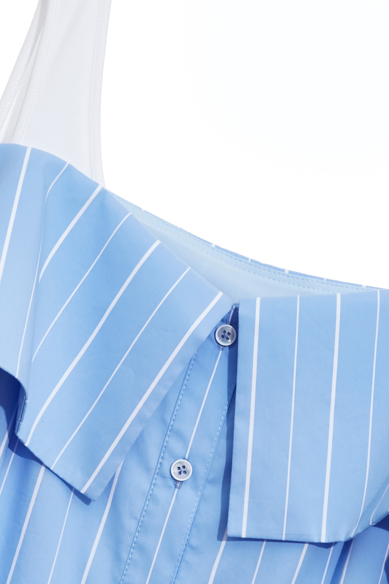 假兩件丹寧藍長洋裝假兩件丹寧藍長洋裝,一般洋裝,丹寧,春夏穿搭,條紋