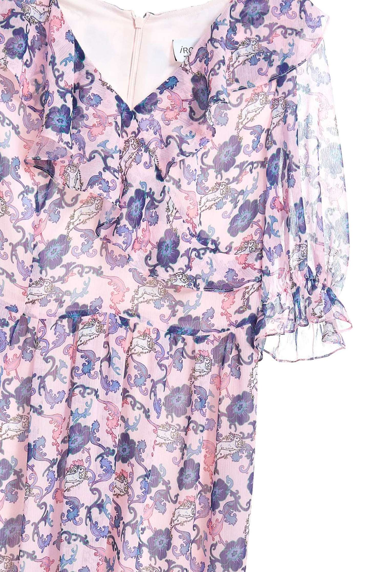 Romantic flower V-neck woman fashion dress,v-neckdress,printeddress,cocktaildress,shortsleevedress,chiffon,chiffondress