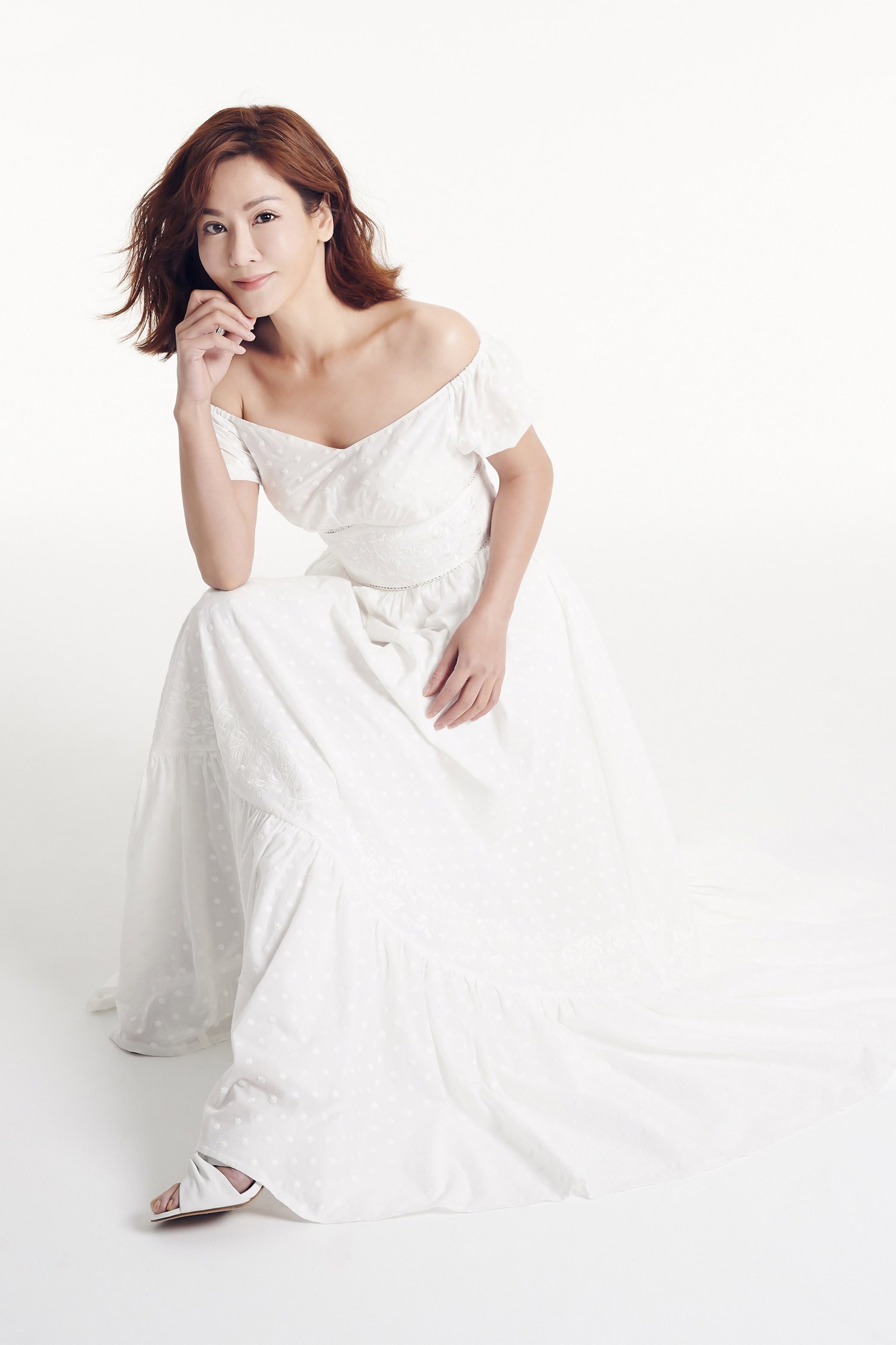 JACQUARD ruffle DRESS,dress,onlinelimitededition,longdress