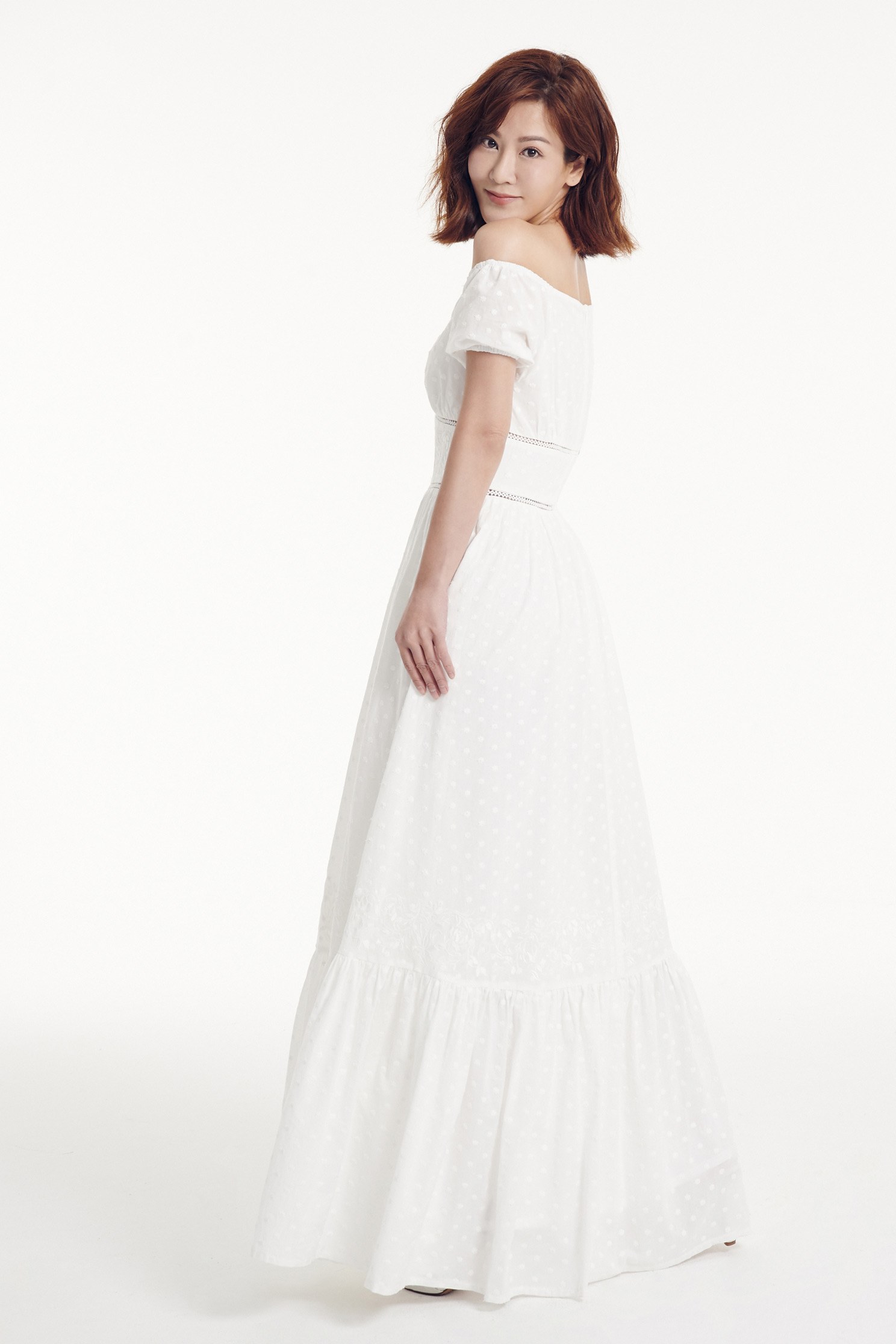 JACQUARD ruffle DRESS,dress,onlinelimitededition,longdress