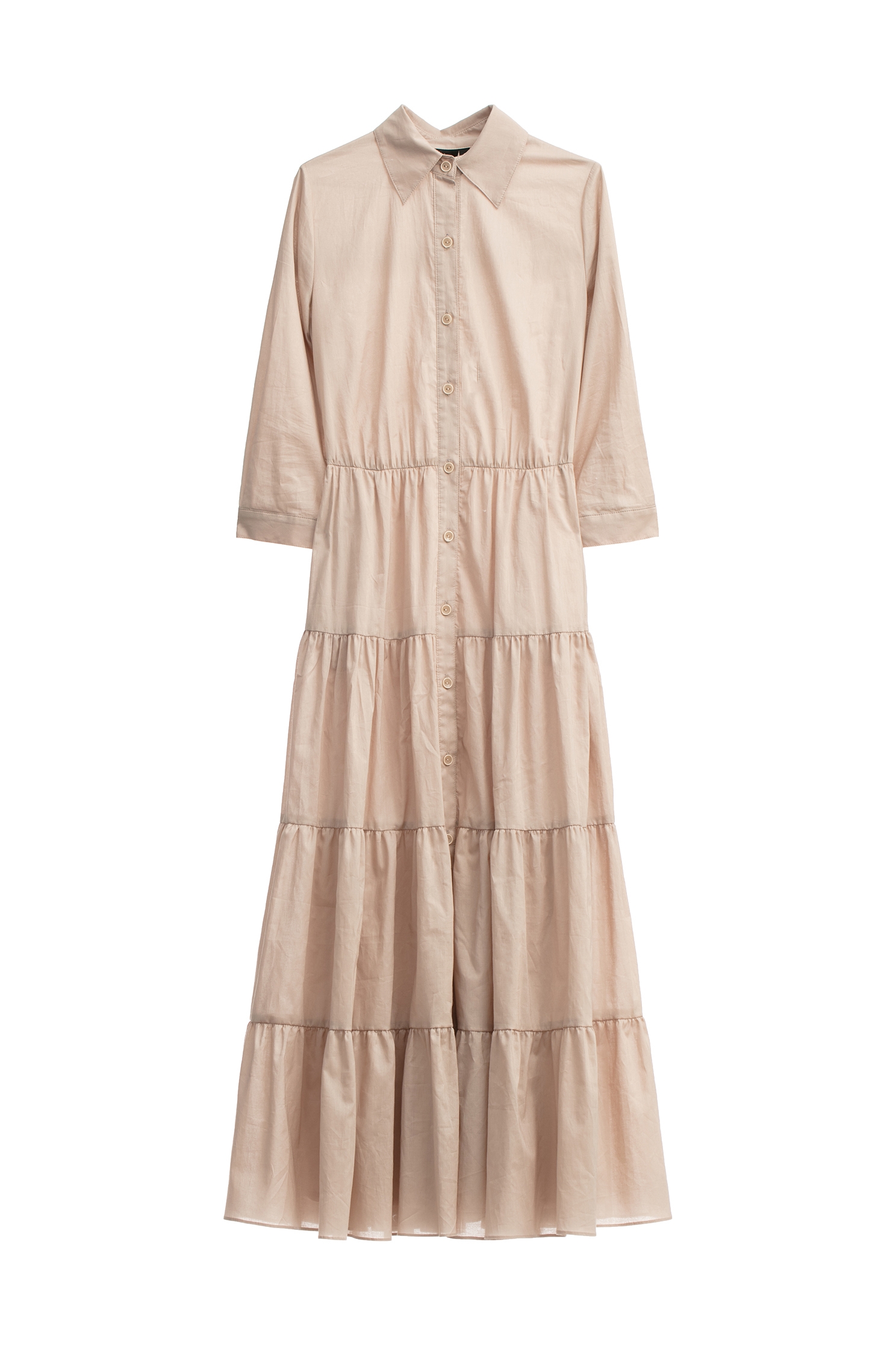 奶油色蛋糕裙洋裝奶油色蛋糕裙洋裝,一般洋裝,春夏穿搭,洋裝特輯,網裙,襯衫,長袖洋裝