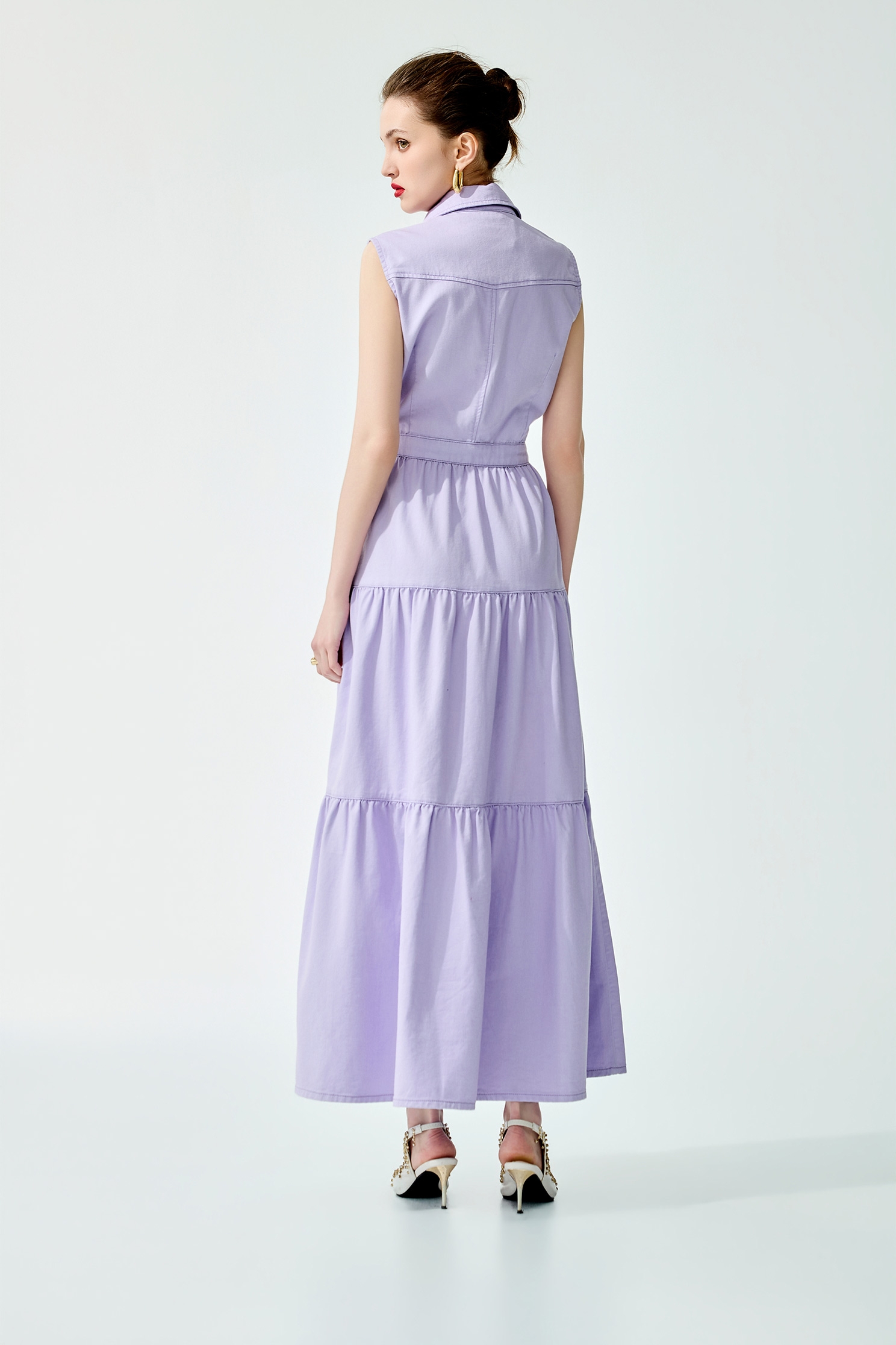 柔紫色渡假風牛仔洋裝柔紫色渡假風牛仔洋裝,一般洋裝,春夏穿搭,牛仔,牛仔,洋裝