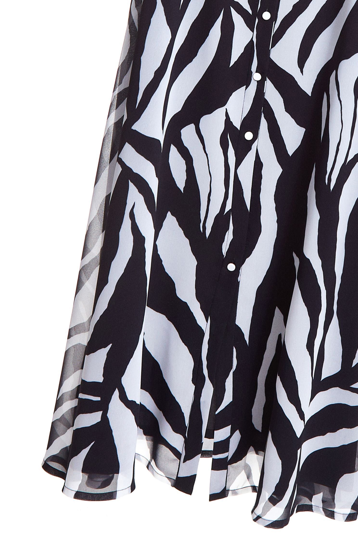 Zebra stripe classic fashion dress,dress,cocktaildress,perspectivedress,chiffon,chiffondress